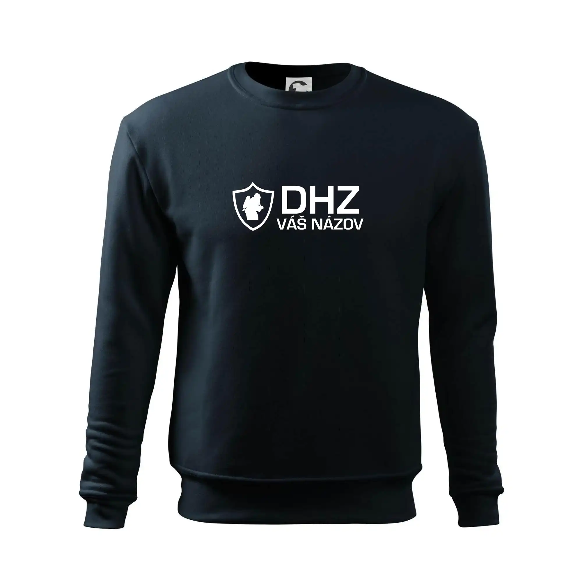 Originálne tričká pre hasičov - DHZ emblem - vlastný nápis - Mikina Essential pánska