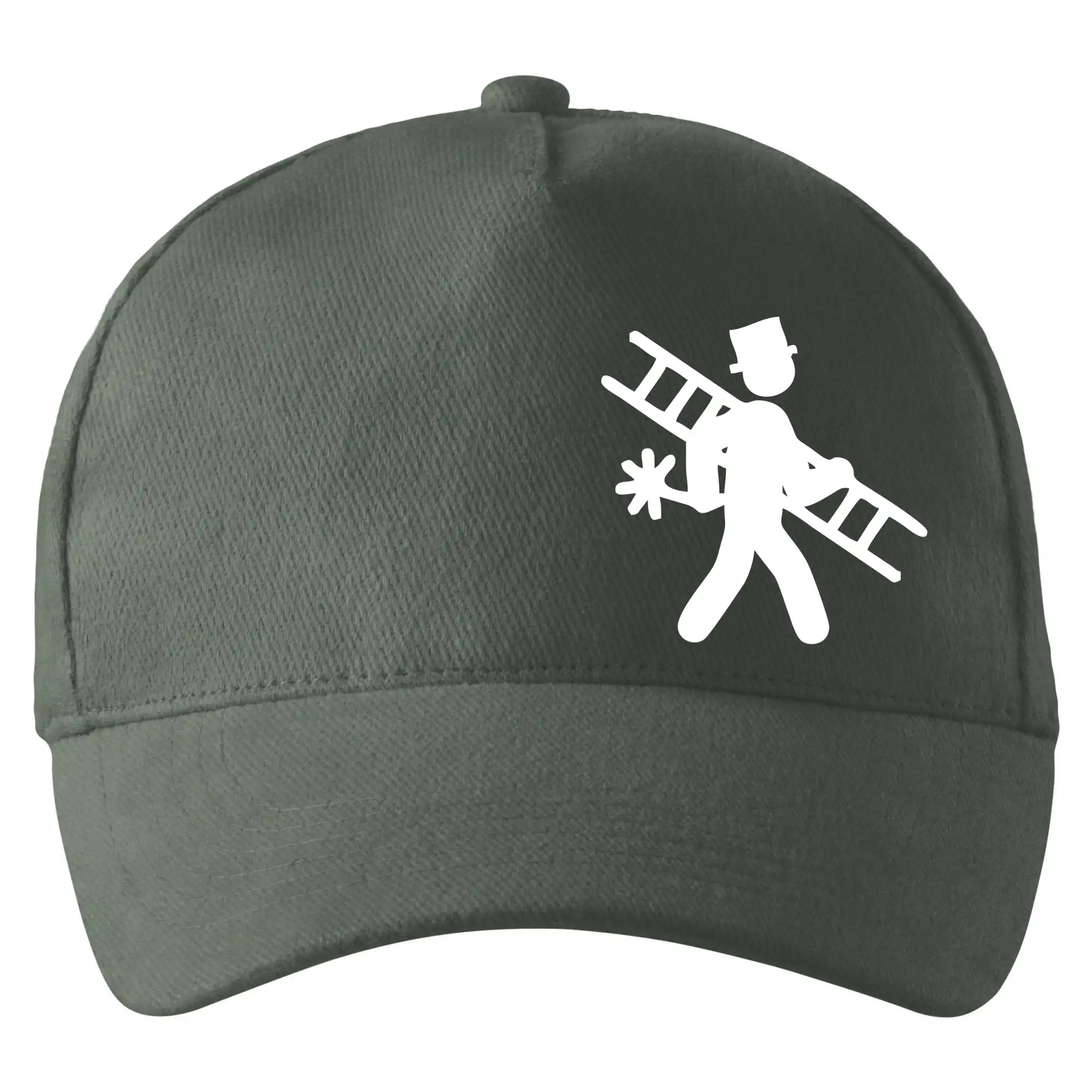 Vtipné tričká do práce - Kominík logo + nápis na zádech - Šiltovka so zahnutým šiltom a mosaznou sponou