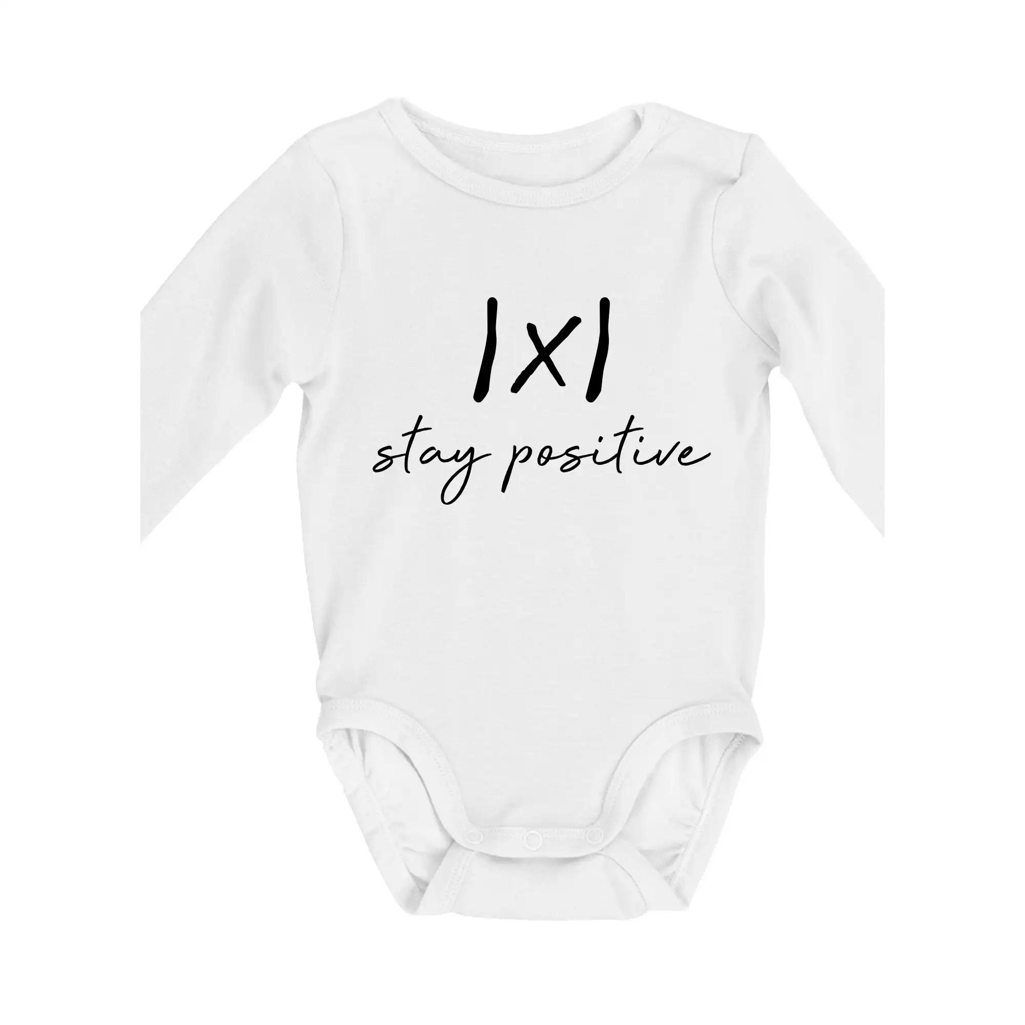 Vtipné tričká pre matematiky - Absolútna hodnota - stay positive - Body dojčenské s dlhým rukávom