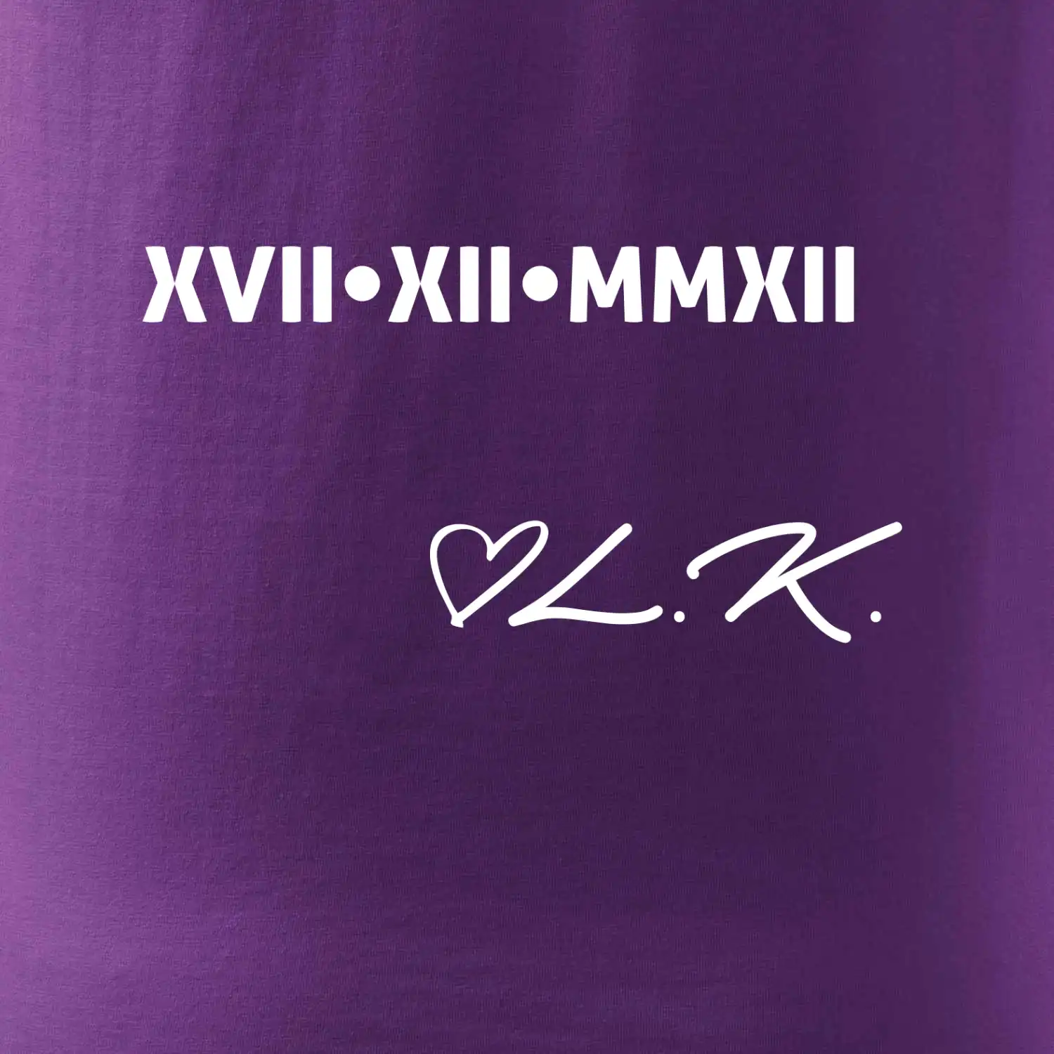 Datum výročí a iniciály