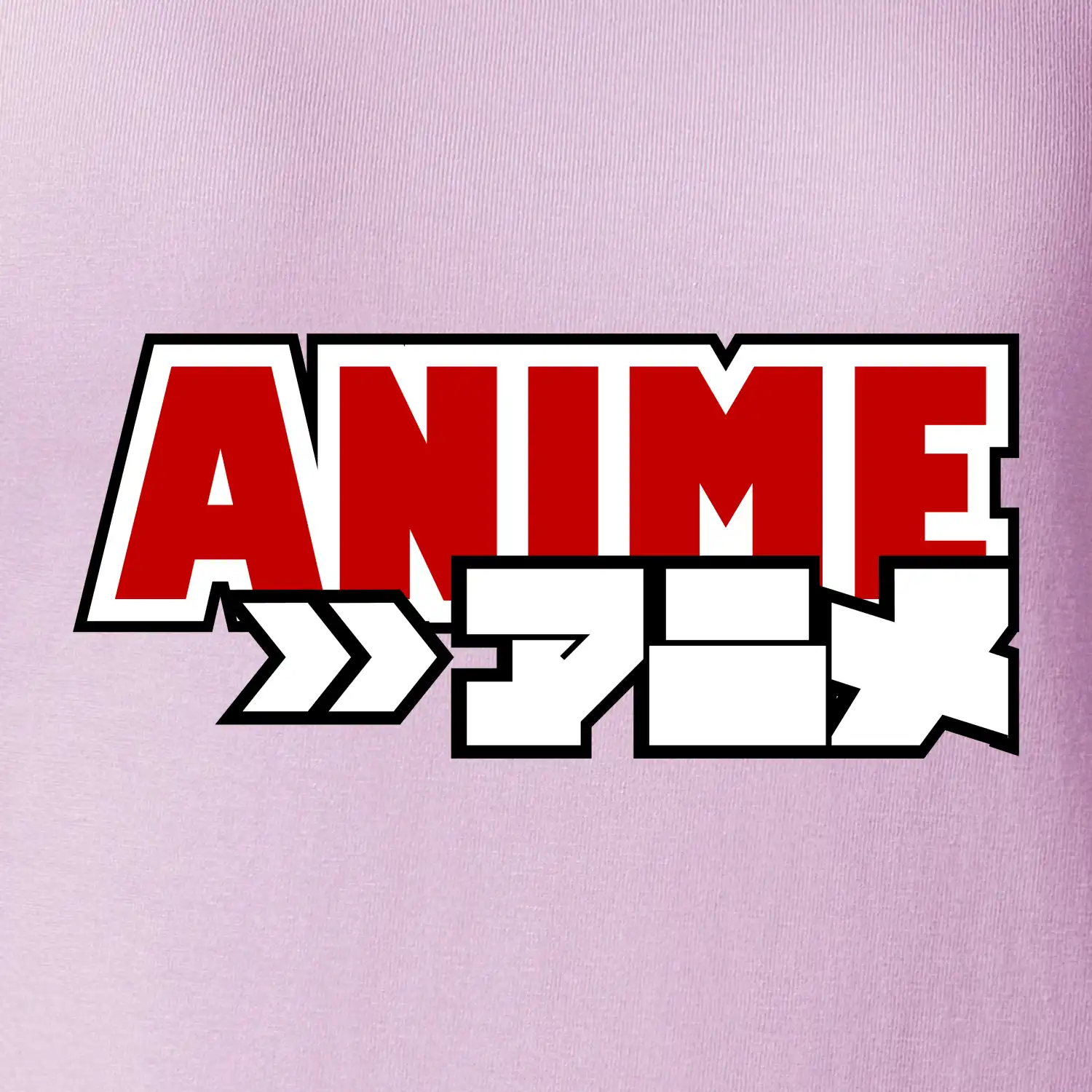 Anime nápis červený