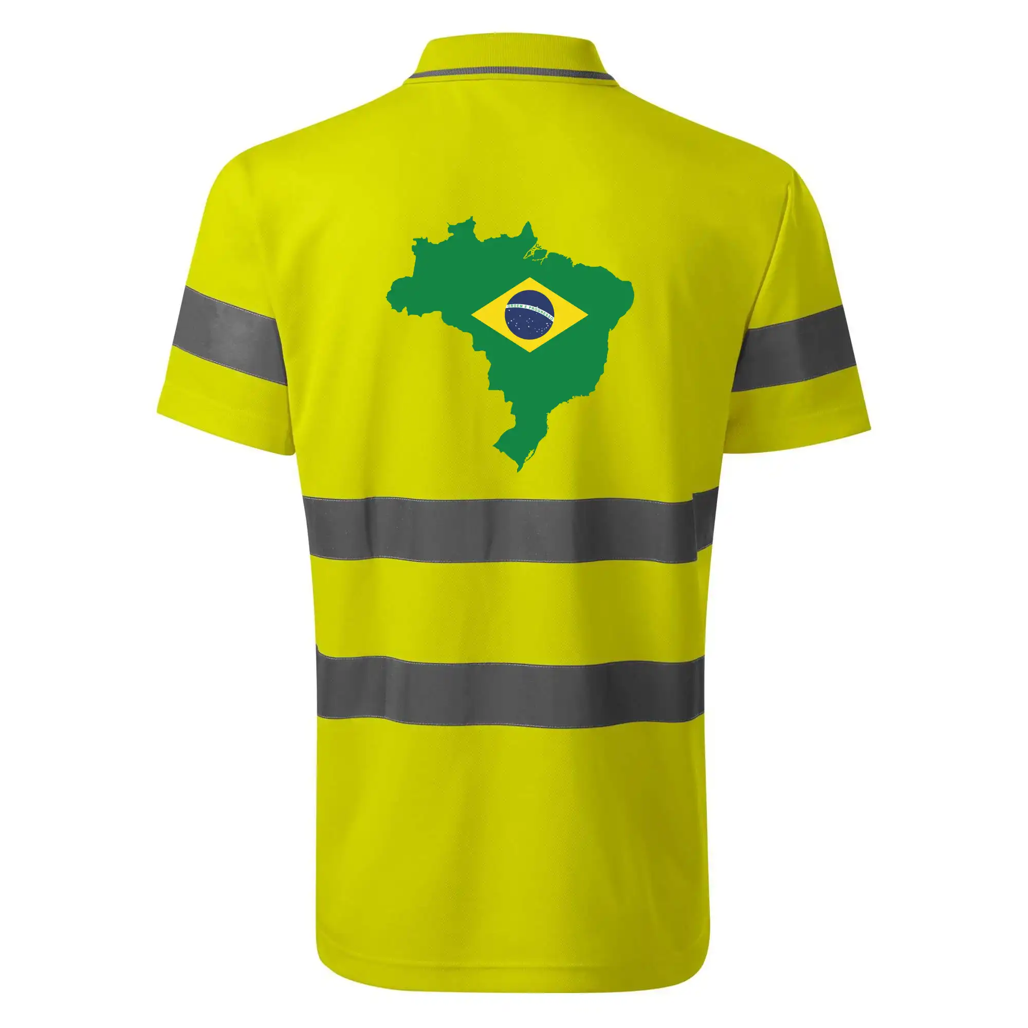 Brazílie vlajka v mapě