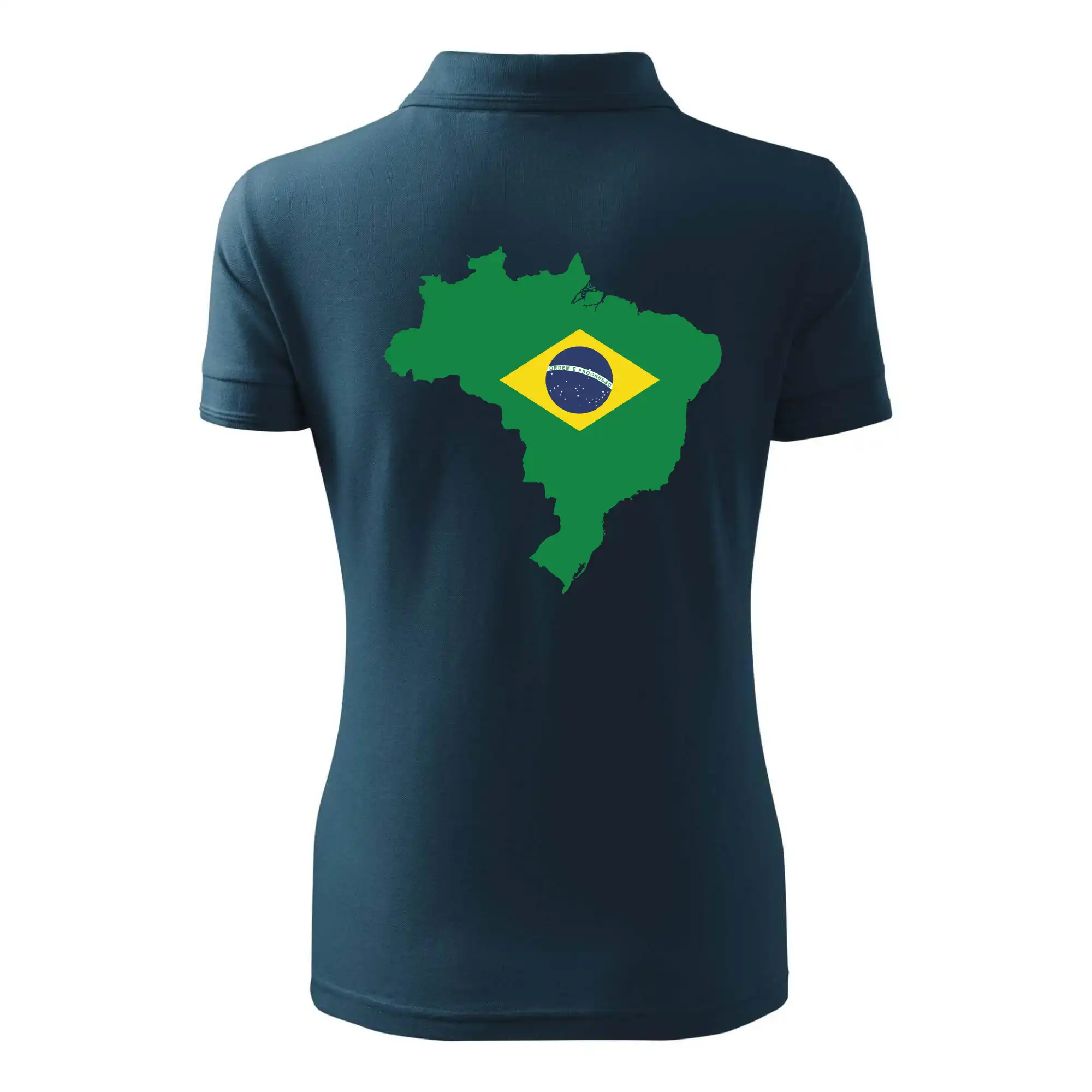 Brazílie vlajka v mapě