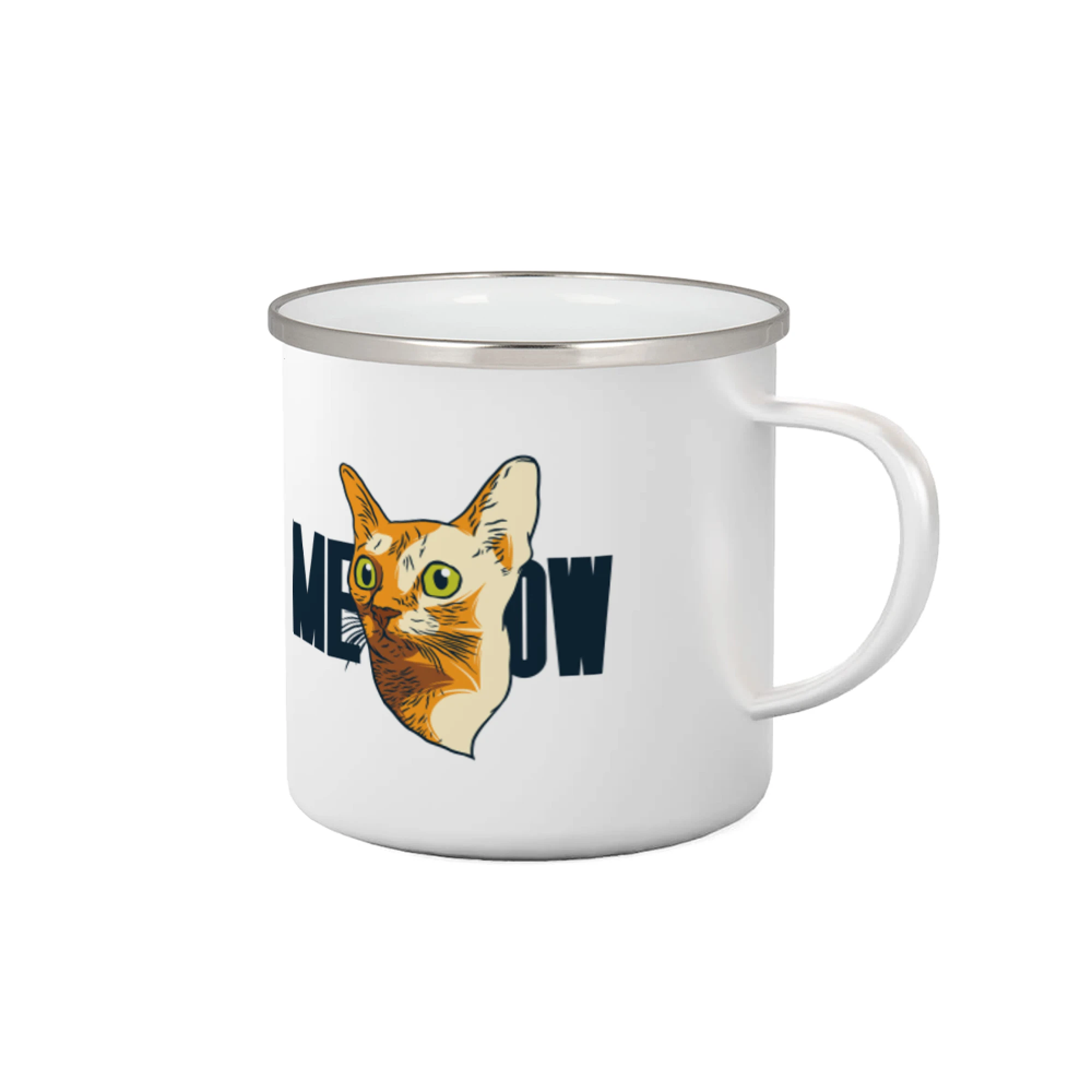 Vtipná tričká s mačkou - Mačka meow - Plecháčik