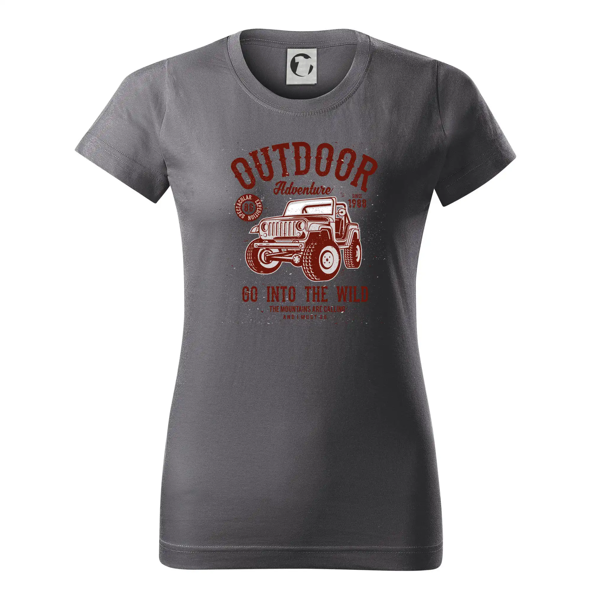 Auto tričká - Outdoor Adventure 2 - Dámske tričko basic - ľahko voľnejšie a dlhšie