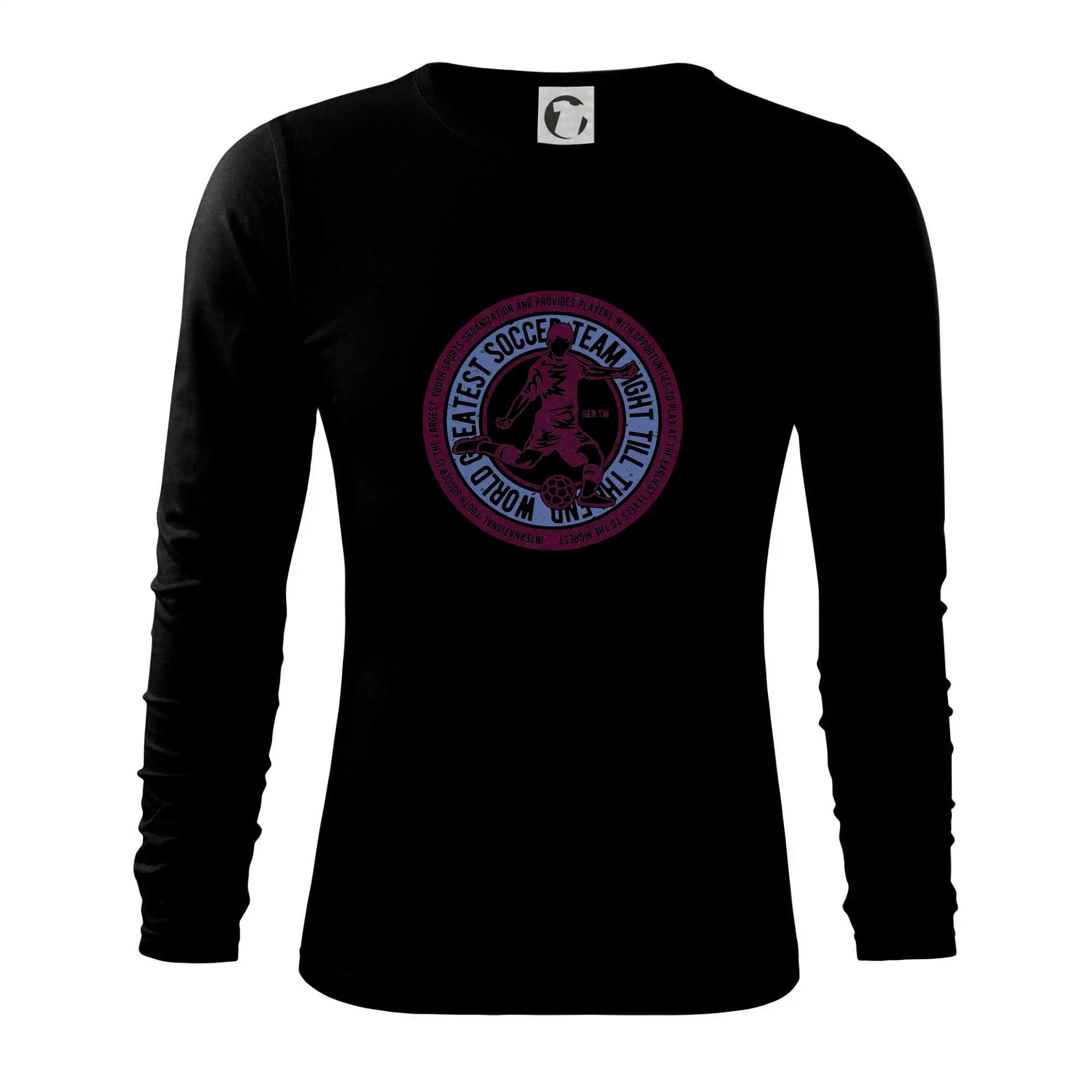Tričká pre futbalistov - Soccer okrúhly motív - Tričko s dlhým rukávom FIT-T long sleeve