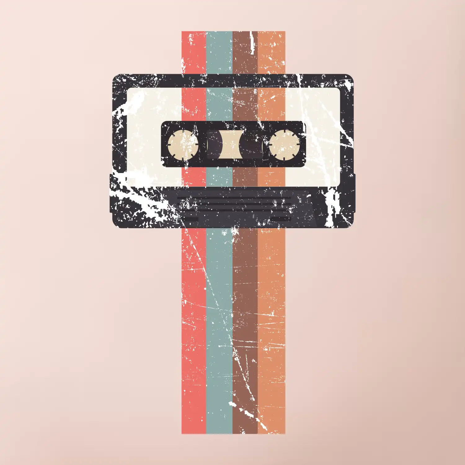 Retro kazeta - pruhy