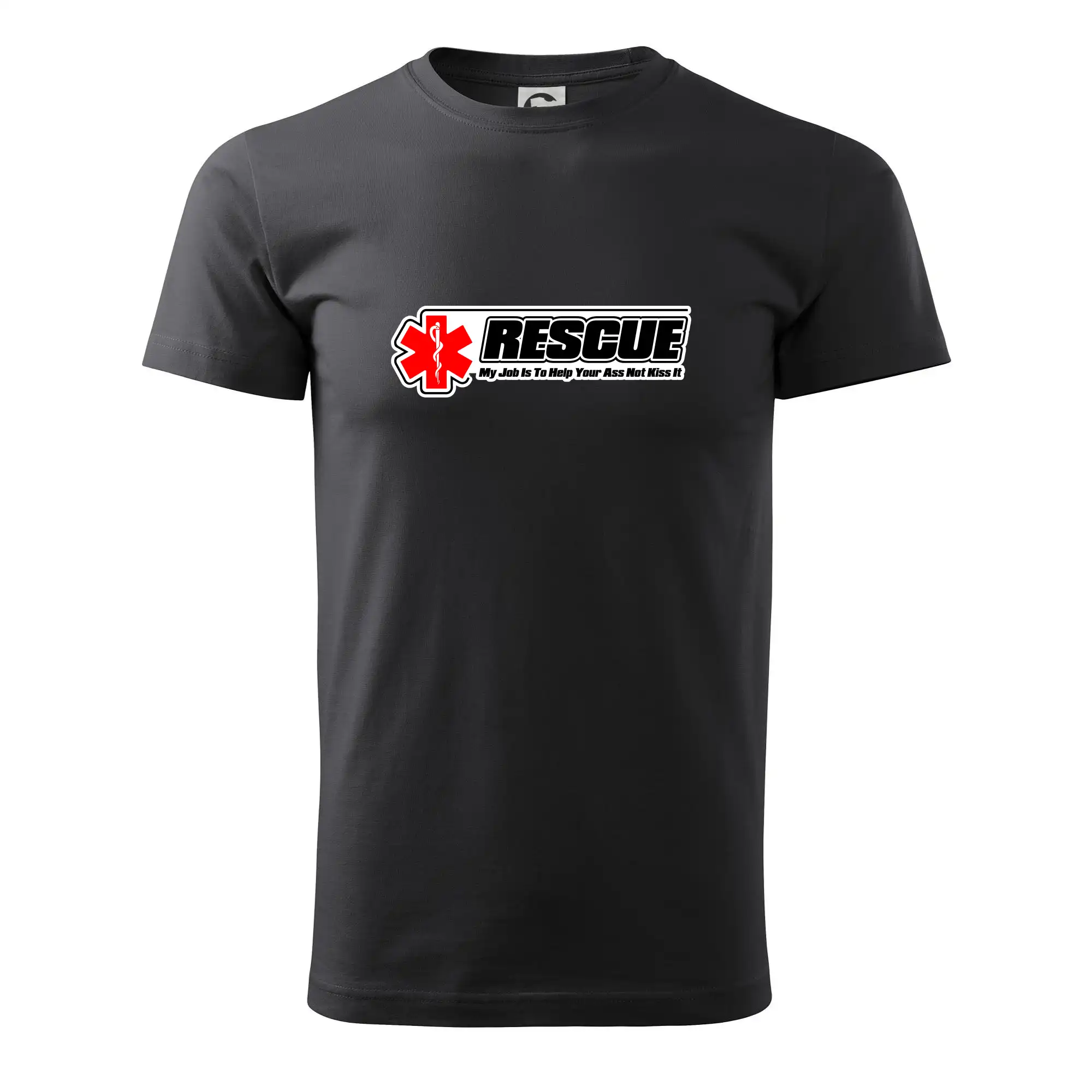 Tričká a mikiny pre záchranárov a lekárov - Kvalitné oblečenie pre zdravotníkov - Rescue My Job Is To Help Your Ass Not Kiss It - Klasické pánske tričko vyššej gramáže