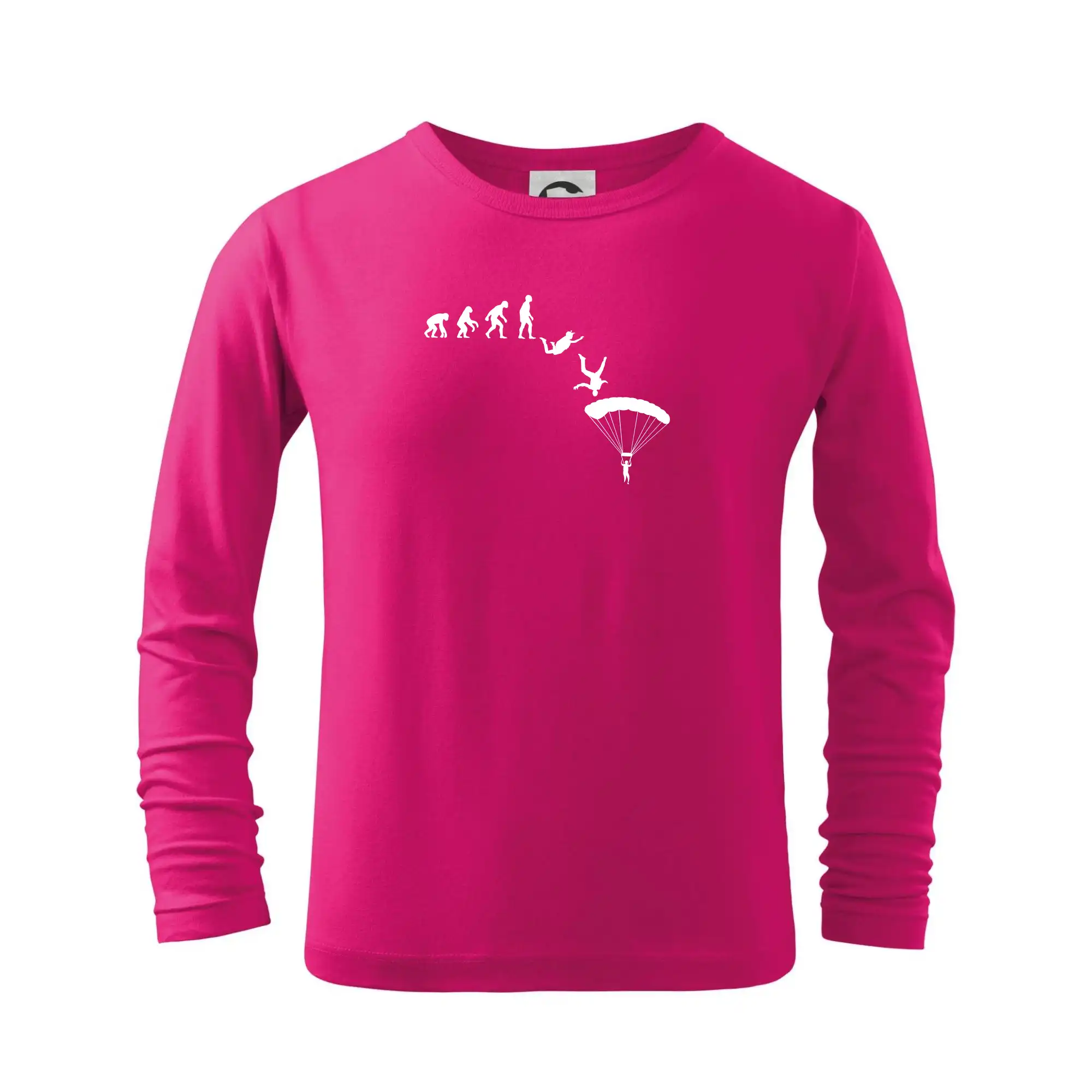 Tričká s motívom paraglidingu - Evolúcia parašutista zoskok - Tričko detské Long Sleeve
