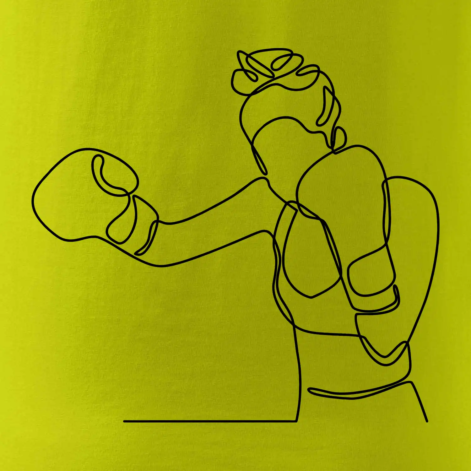 Žena boxerka jedním tahem