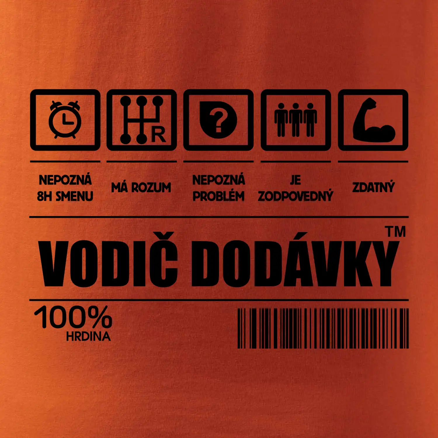Čiarový kód - Vodič dodávky