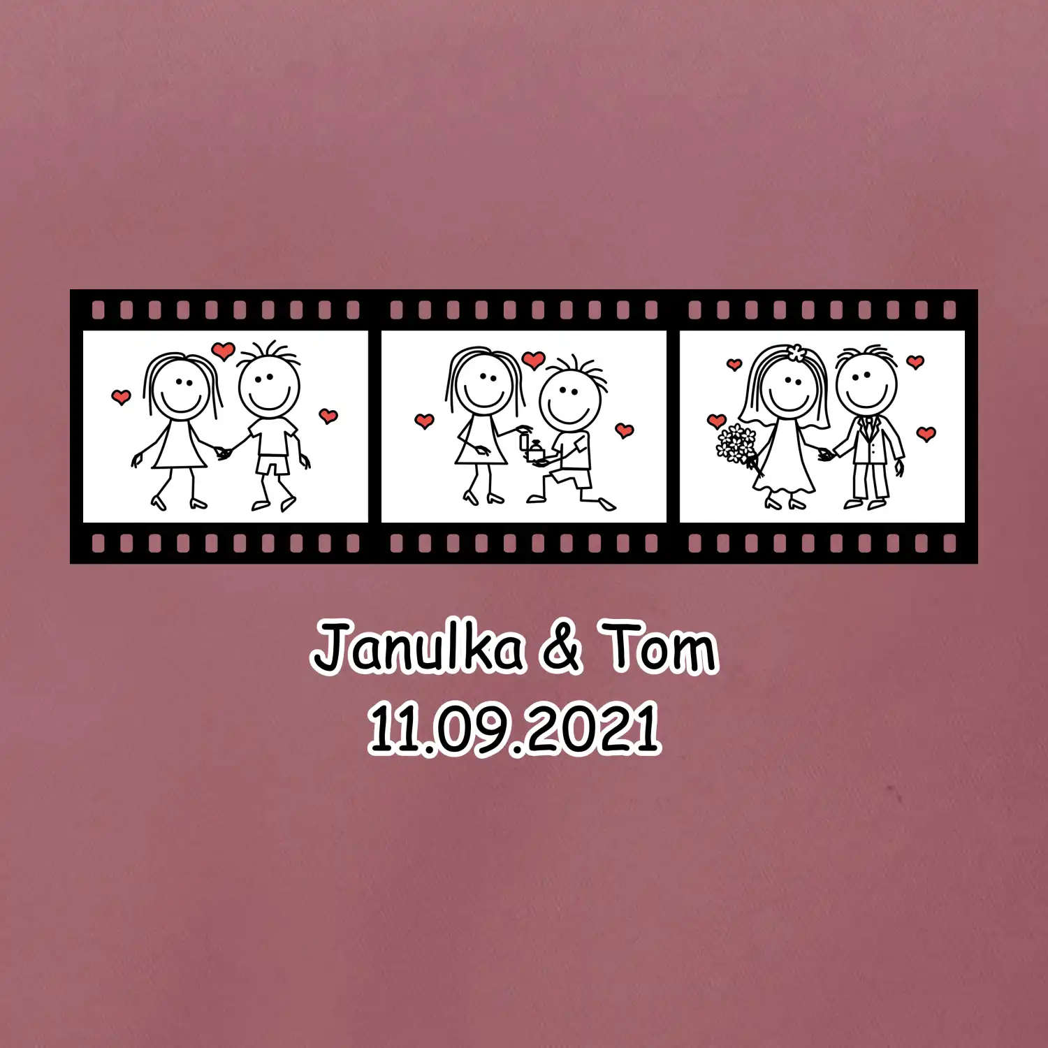 Svatební den - váš nápis (Hana-creative)