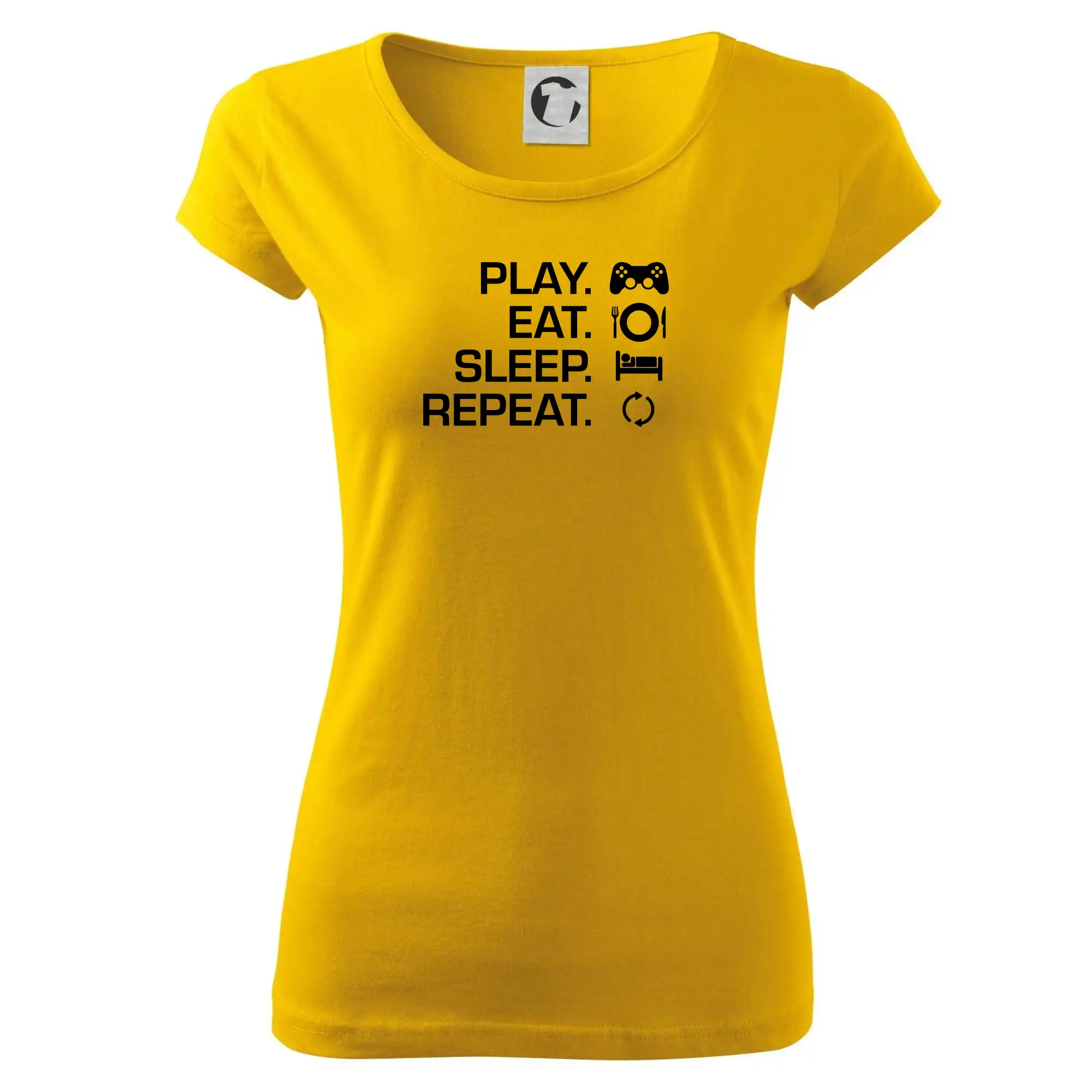 Eat sleep repeat - Play Eat Sleep Repeat game - Dámske tričko Pure