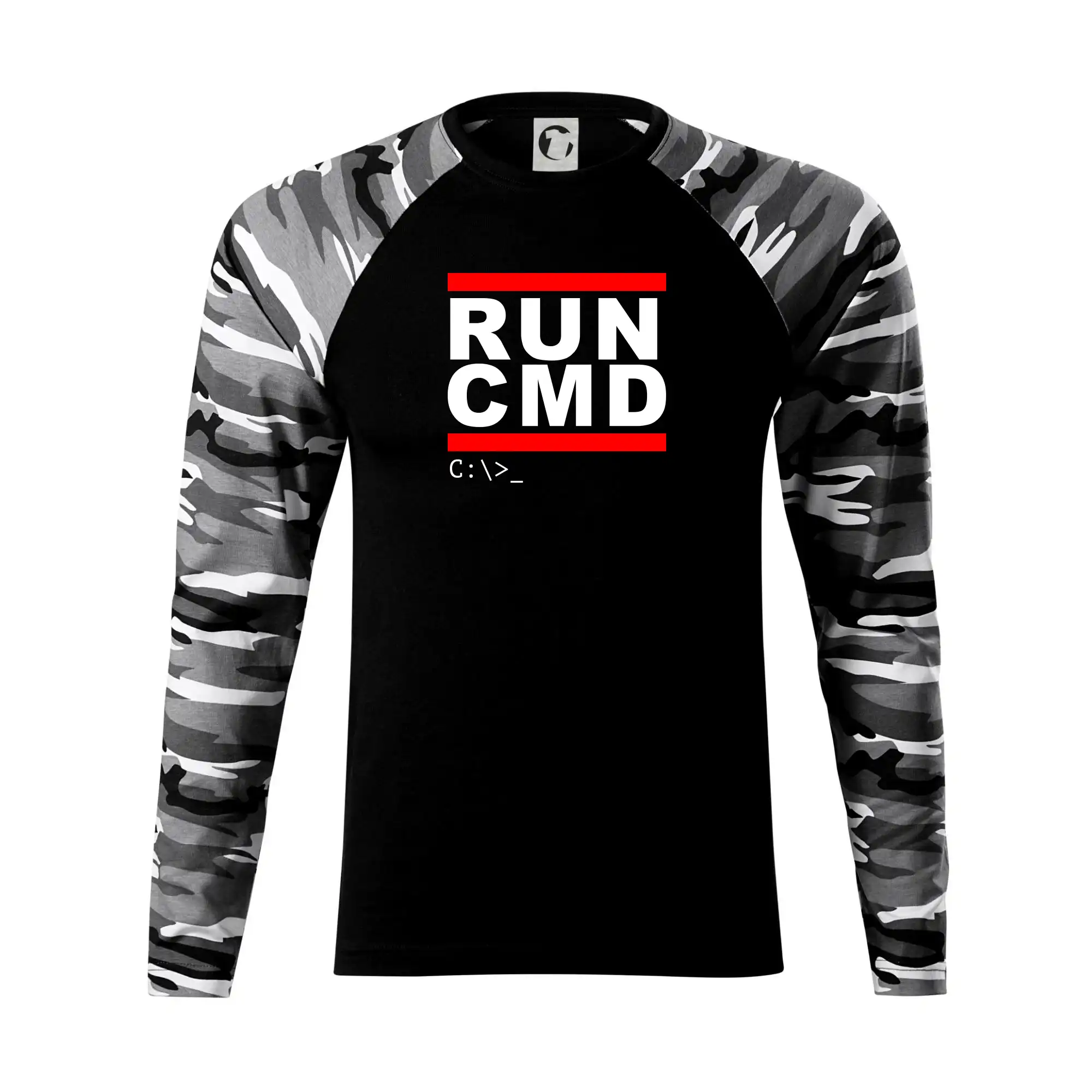 Tričká pre ajťákov - Run CMD - Camouflage LS