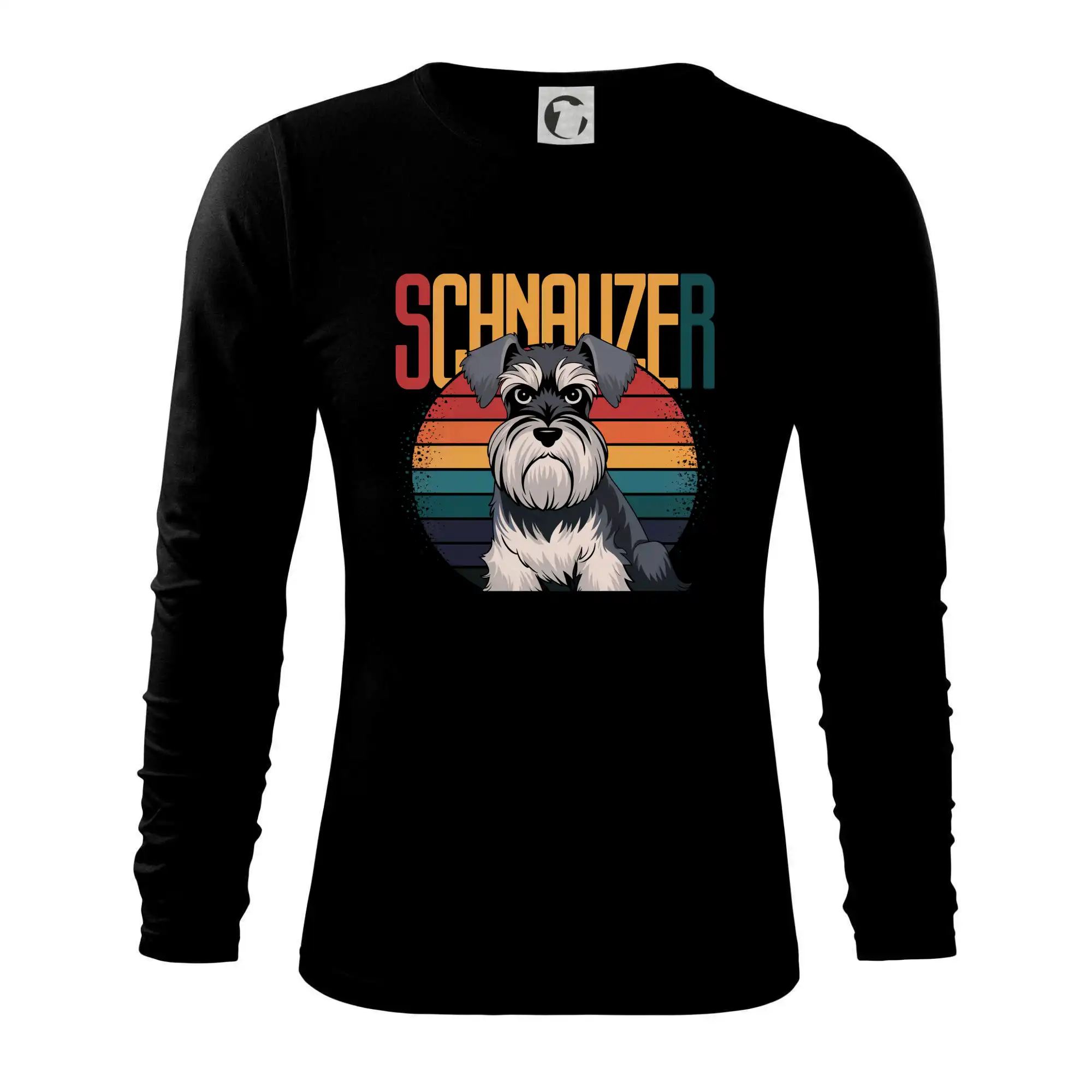 Ostatné psie plemená - Schnauzer farebné koliesko - Tričko s dlhým rukávom FIT-T long sleeve