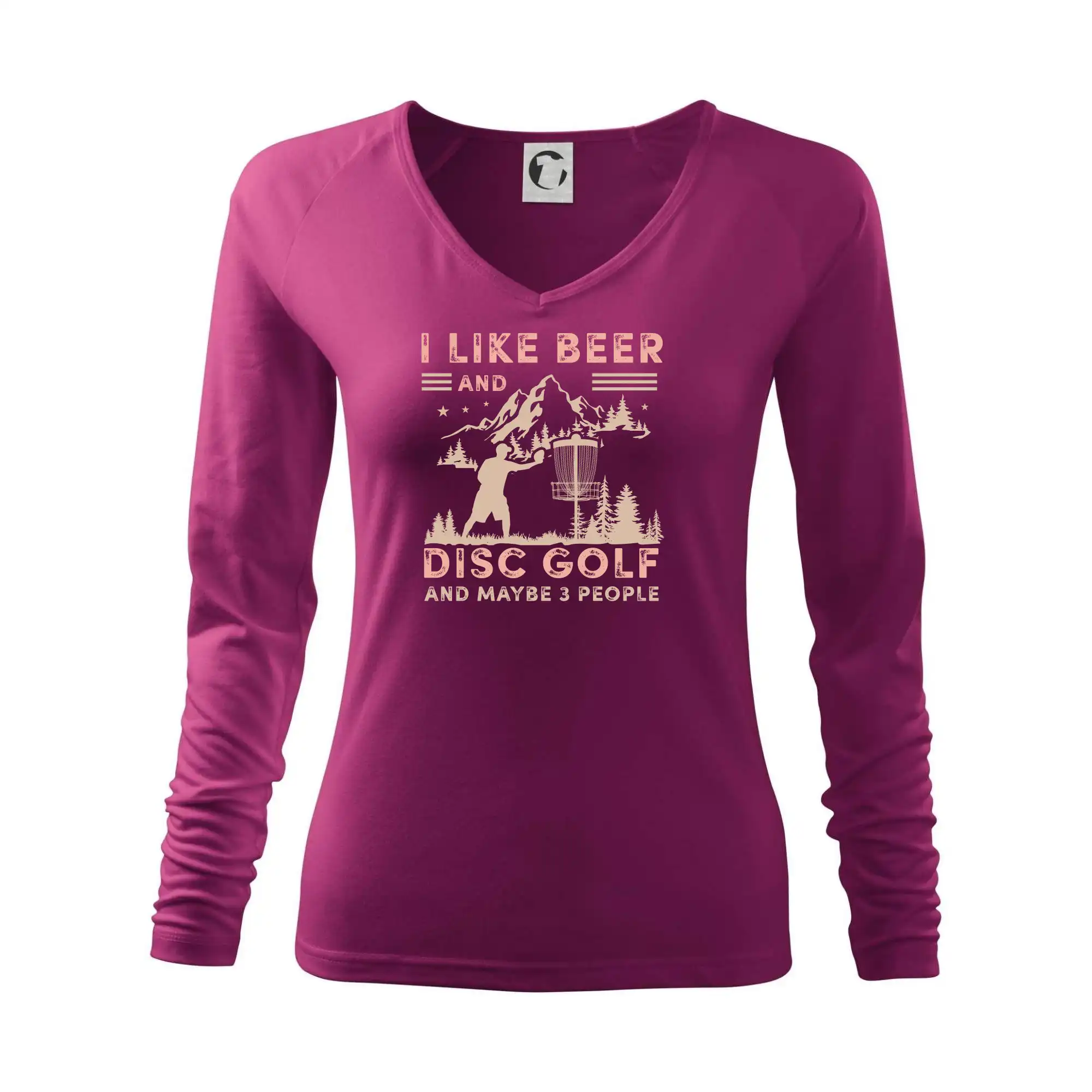 I like beer and disc golf - Tričko dámske Elegance