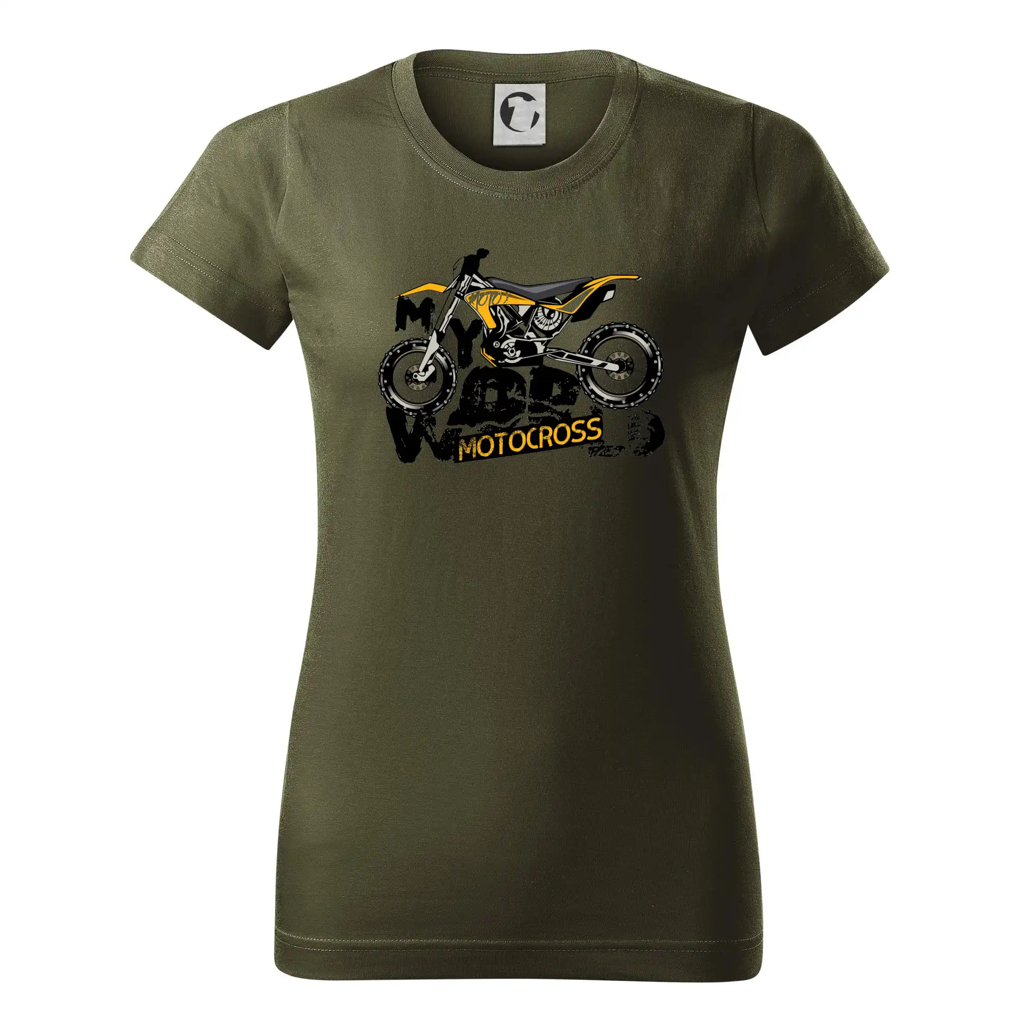 Motocross tričká - Motocross my world - Dámske tričko basic - ľahko voľnejšie a dlhšie
