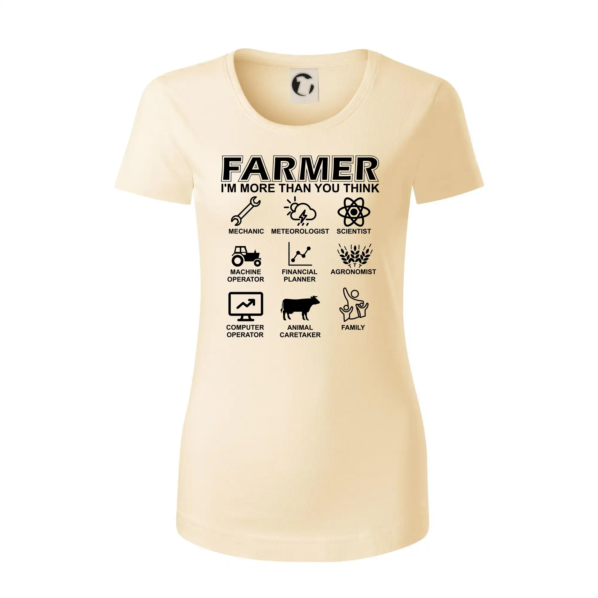 Farmer Symbols - Dámske tričko z organickej bavlny Origin (GOTS)