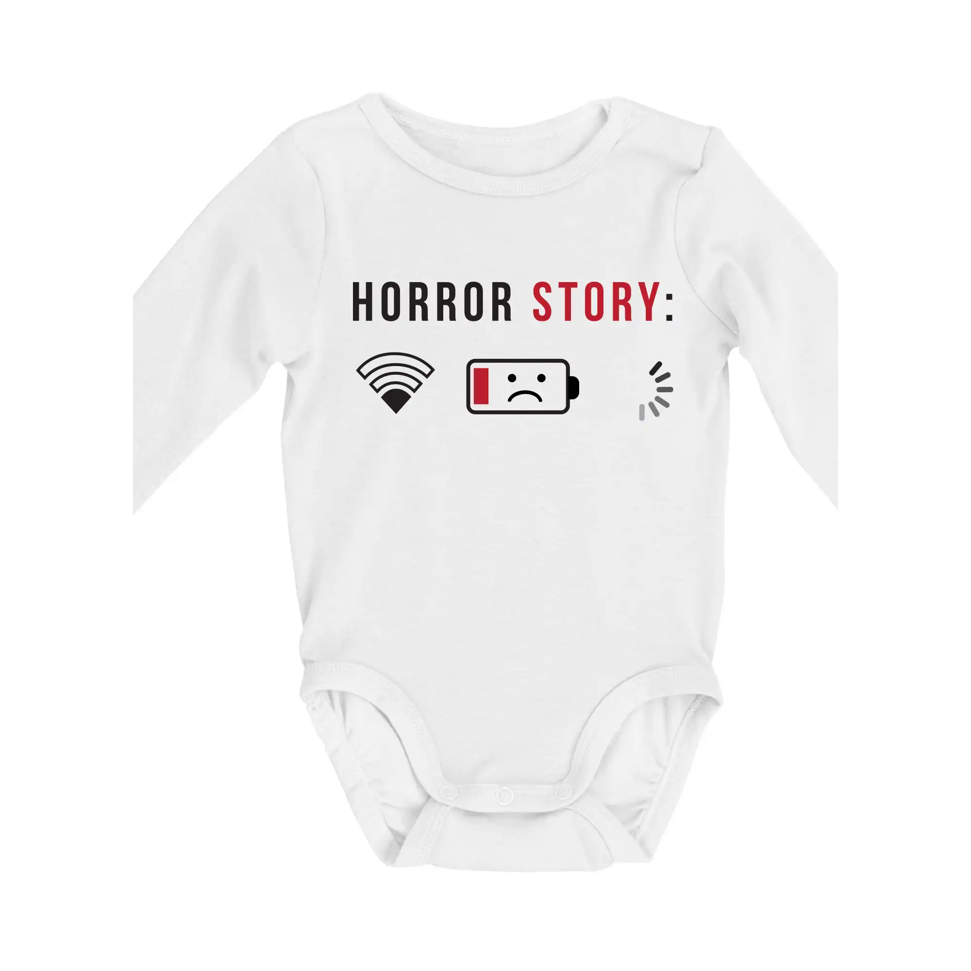 Tričká pre ajťákov - Horror story - Body dojčenské s dlhým rukávom