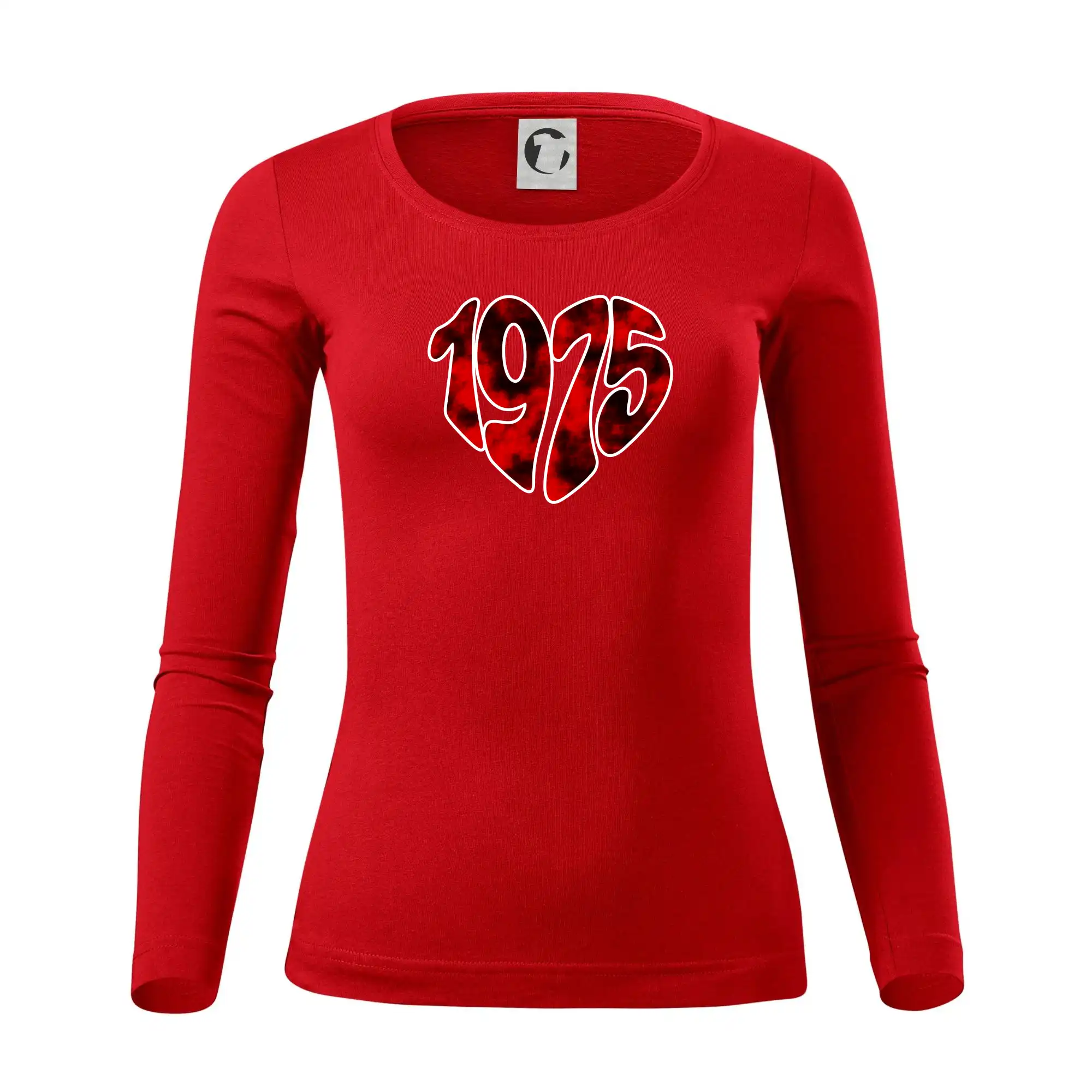 Trička s ročníkom 1975 - 1975 v srdci - Dámske tričko FIT-T LS - zužené
