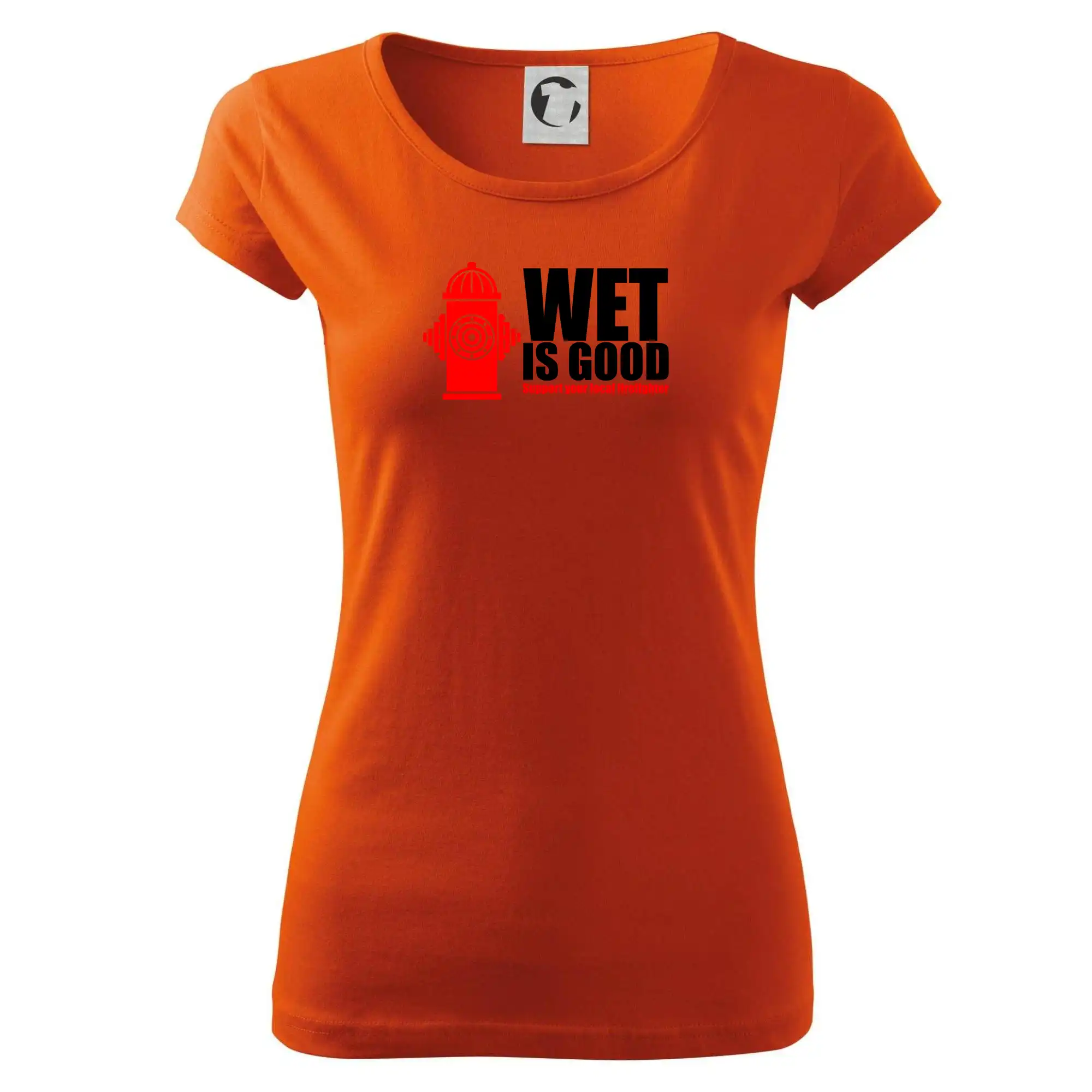 Originálne tričká pre hasičov - Wet is good - Dámske tričko Pure