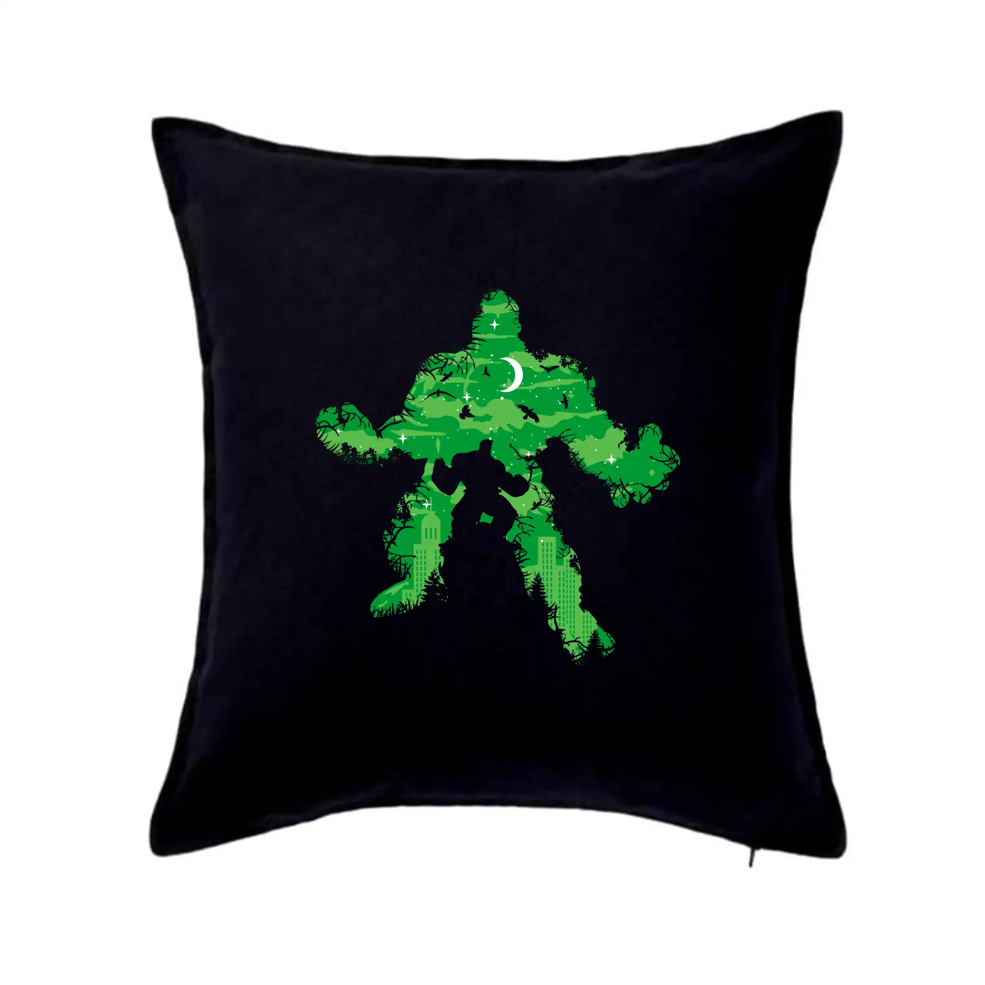 Grafické tričká - Green Monster mraky - Vankúš 50x50