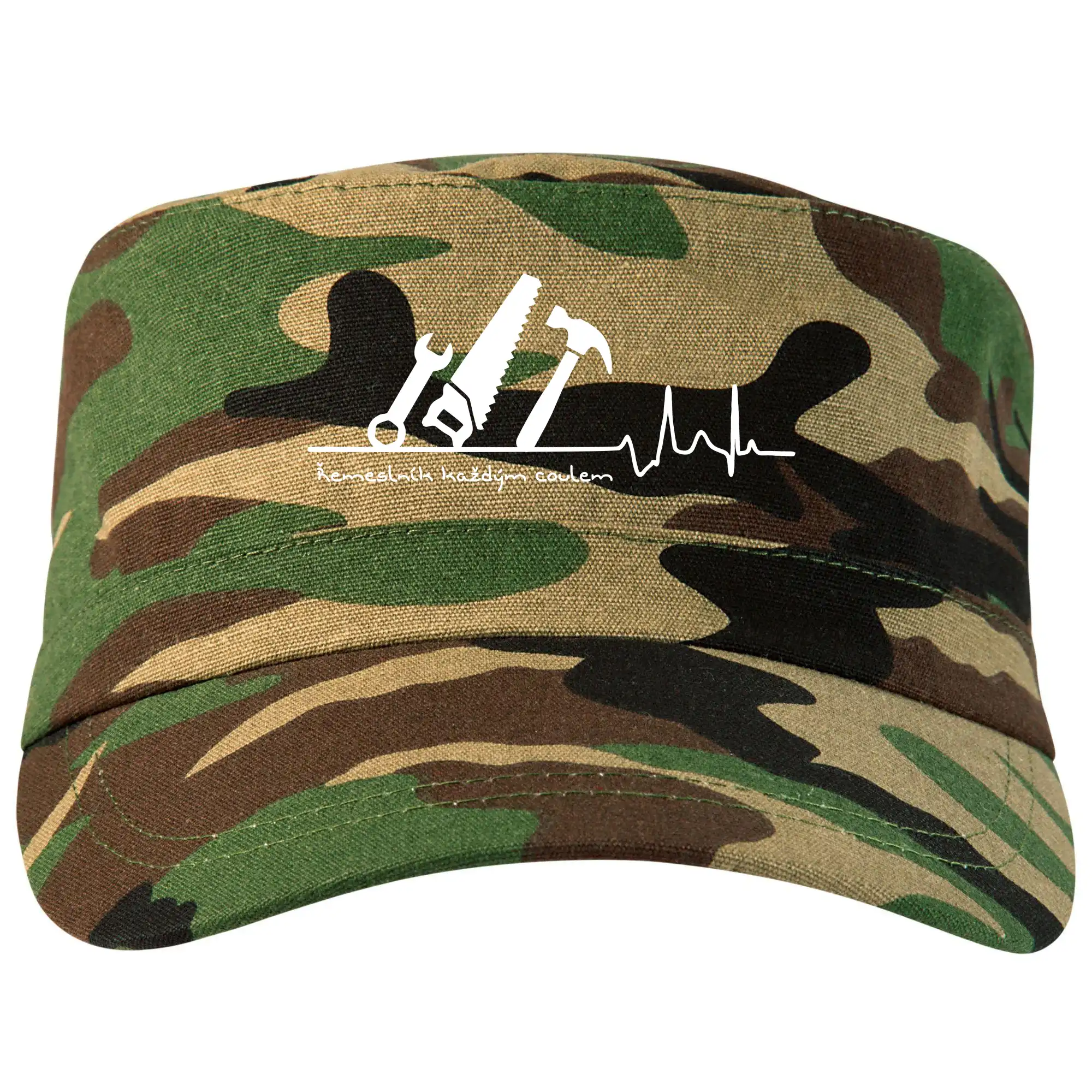 Vtipné tričká do práce - Ekg řemeslník každým coulem - Šiltovka CAMO