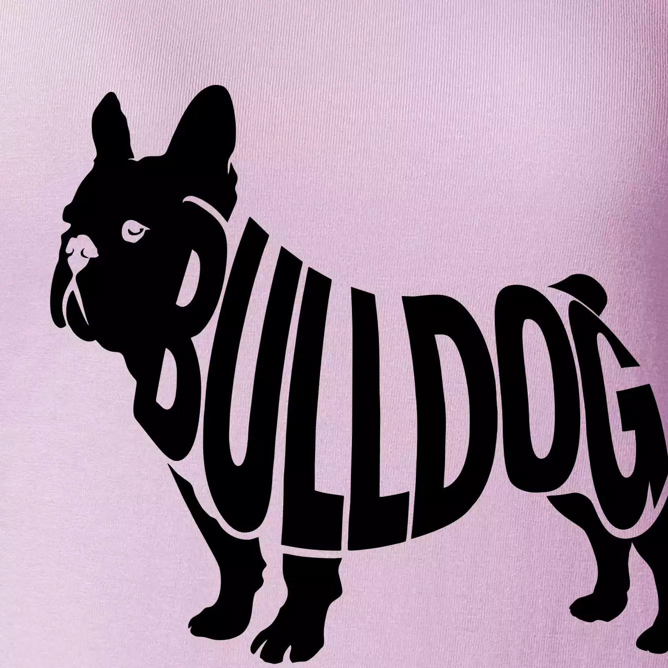Bulldog  nápis v těle