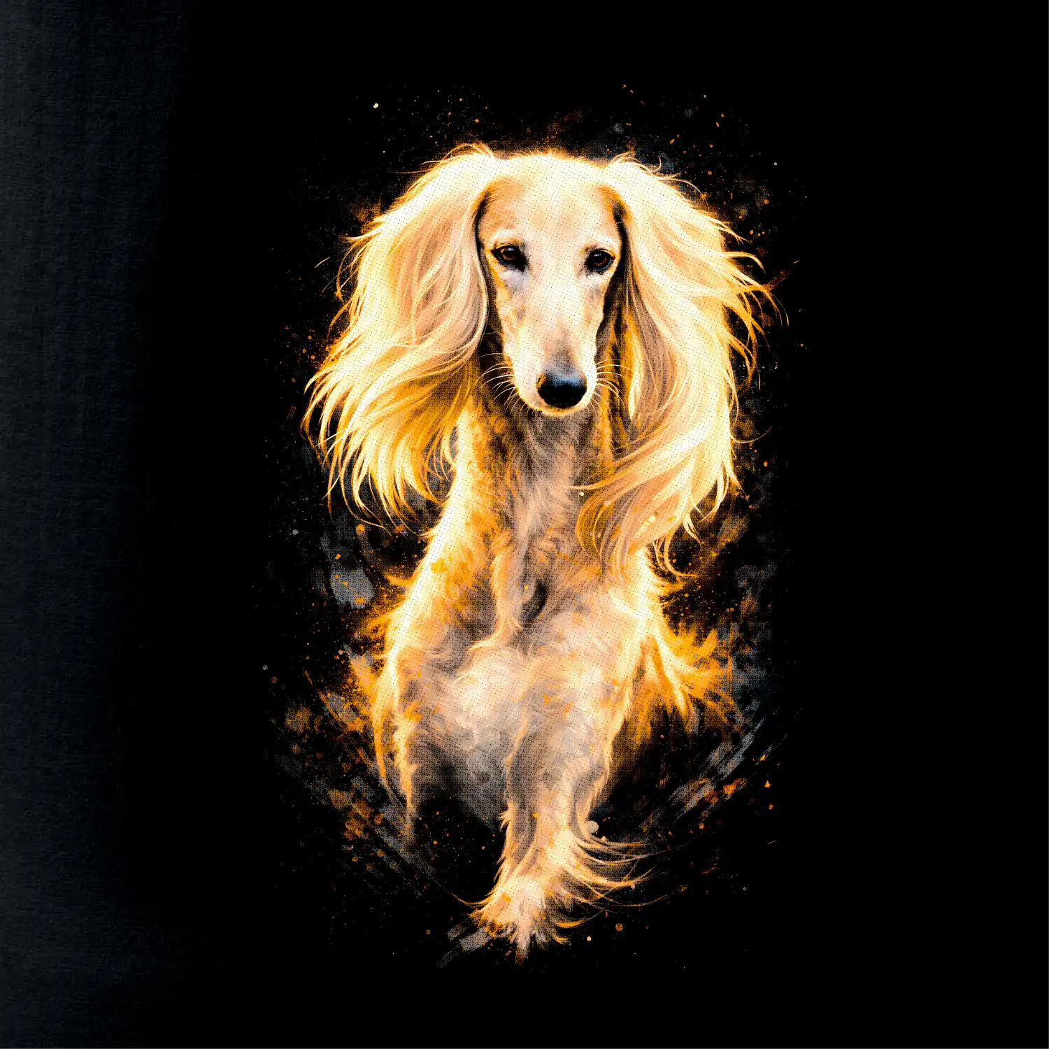 Obrázek polotón Afghánský chrt hnědý