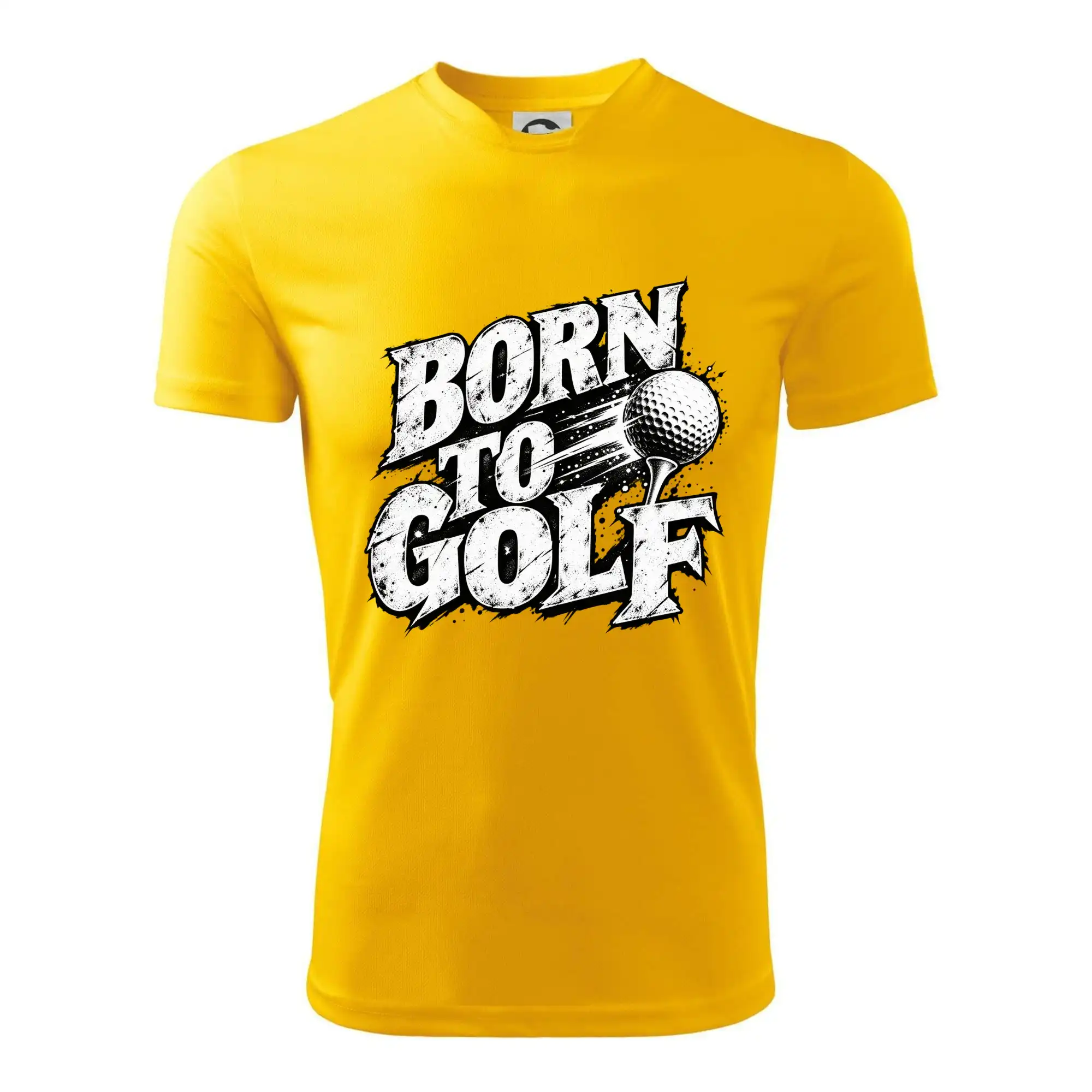 Born to golf černobílý drsný potisk