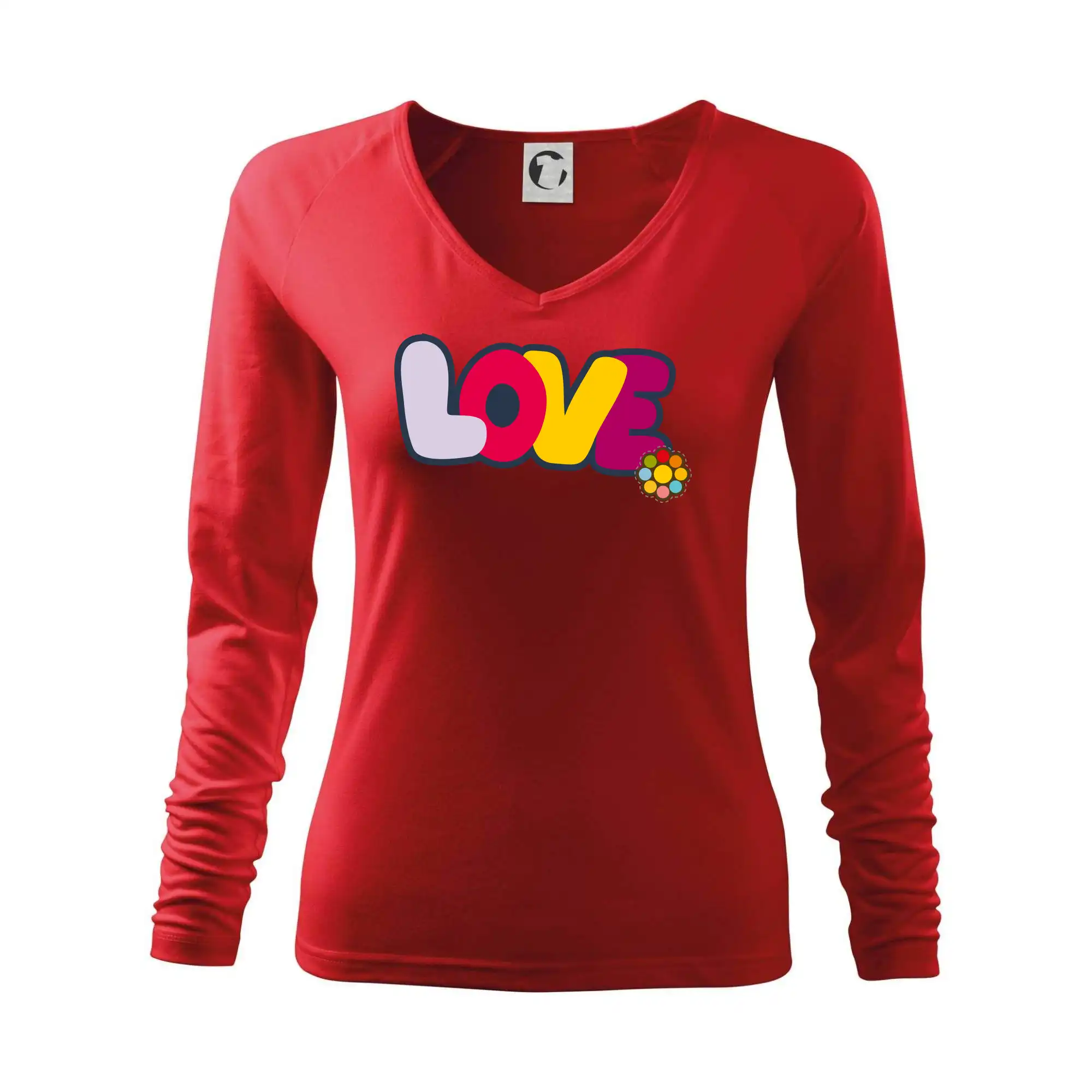 Love nápis s květinou