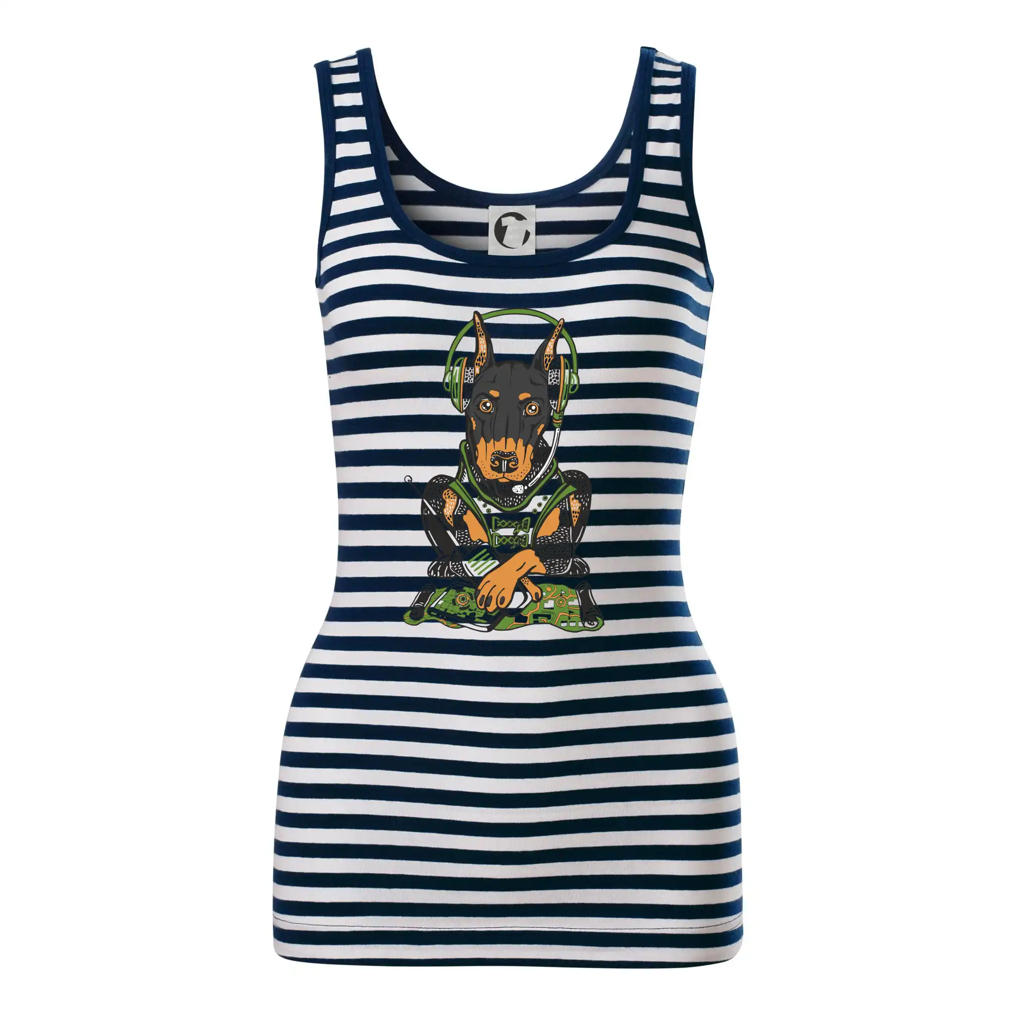 Ostatné psie plemená - Bojový doberman (Pecka design) - Sailor tielko na vodu