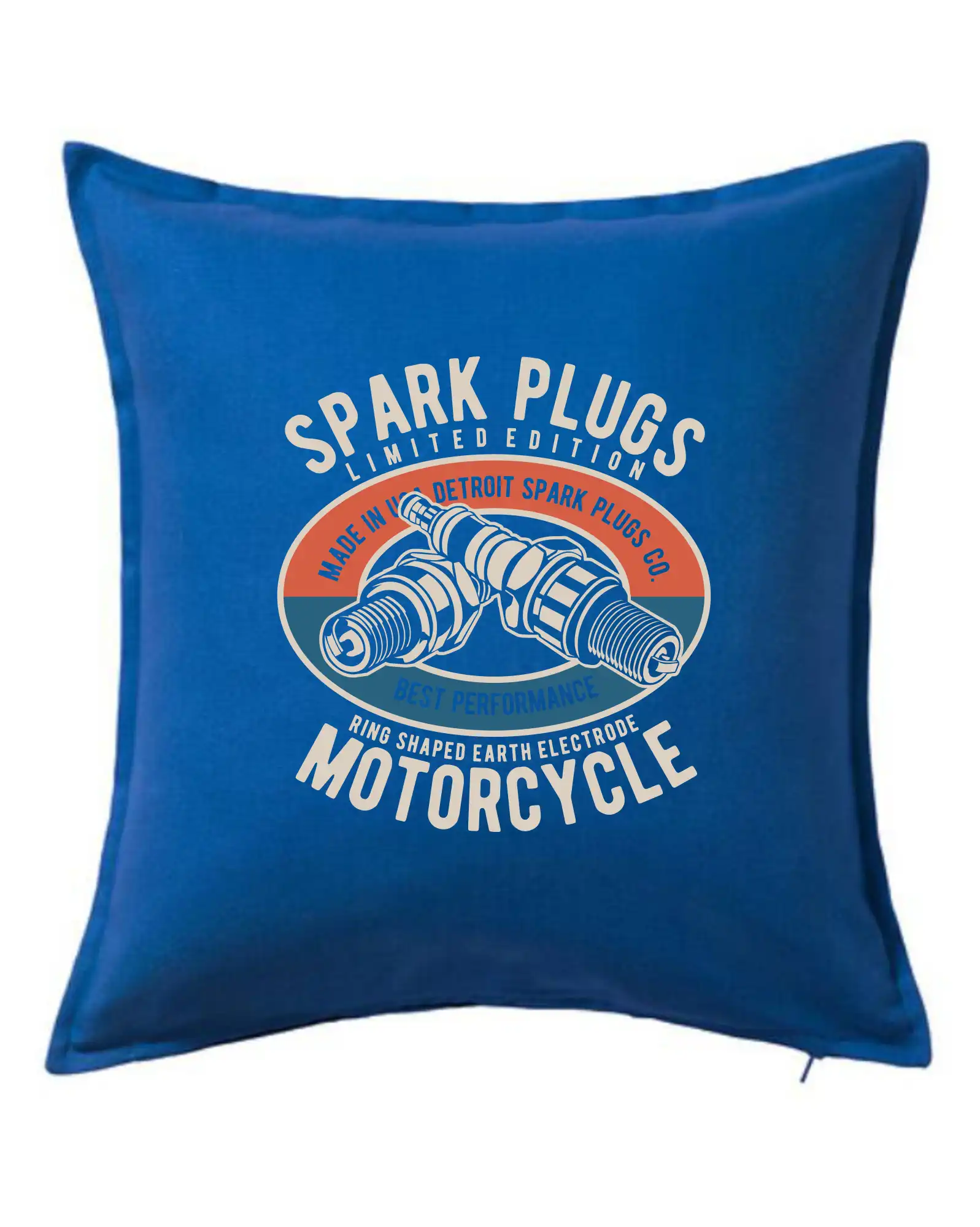 Tričká a mikiny s potlačou motoriek – pre pravých motorkárov - Spark Plugs ovál - Vankúš 50x50