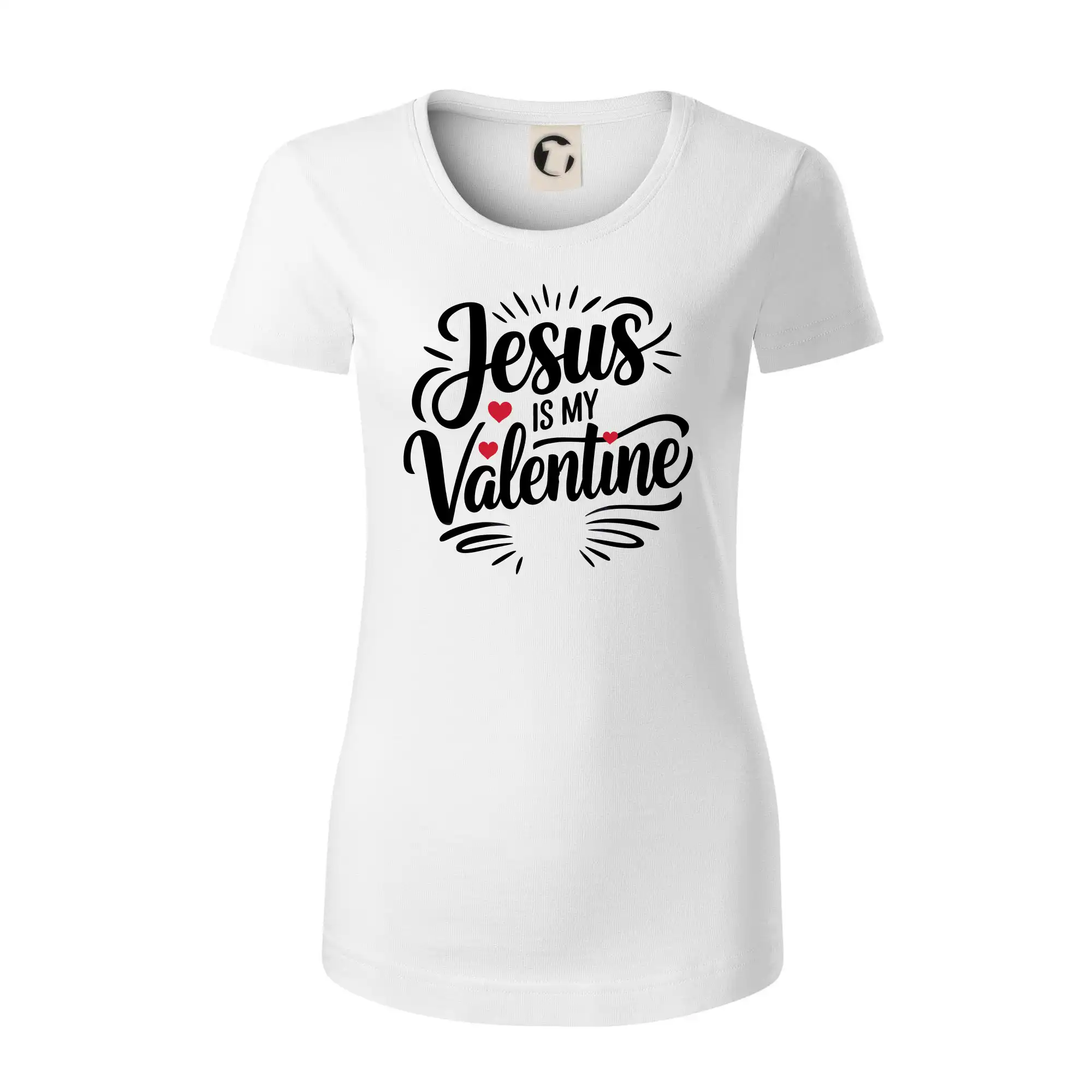 Jesus is my valentine - Dámske tričko z organickej bavlny Origin (GOTS)