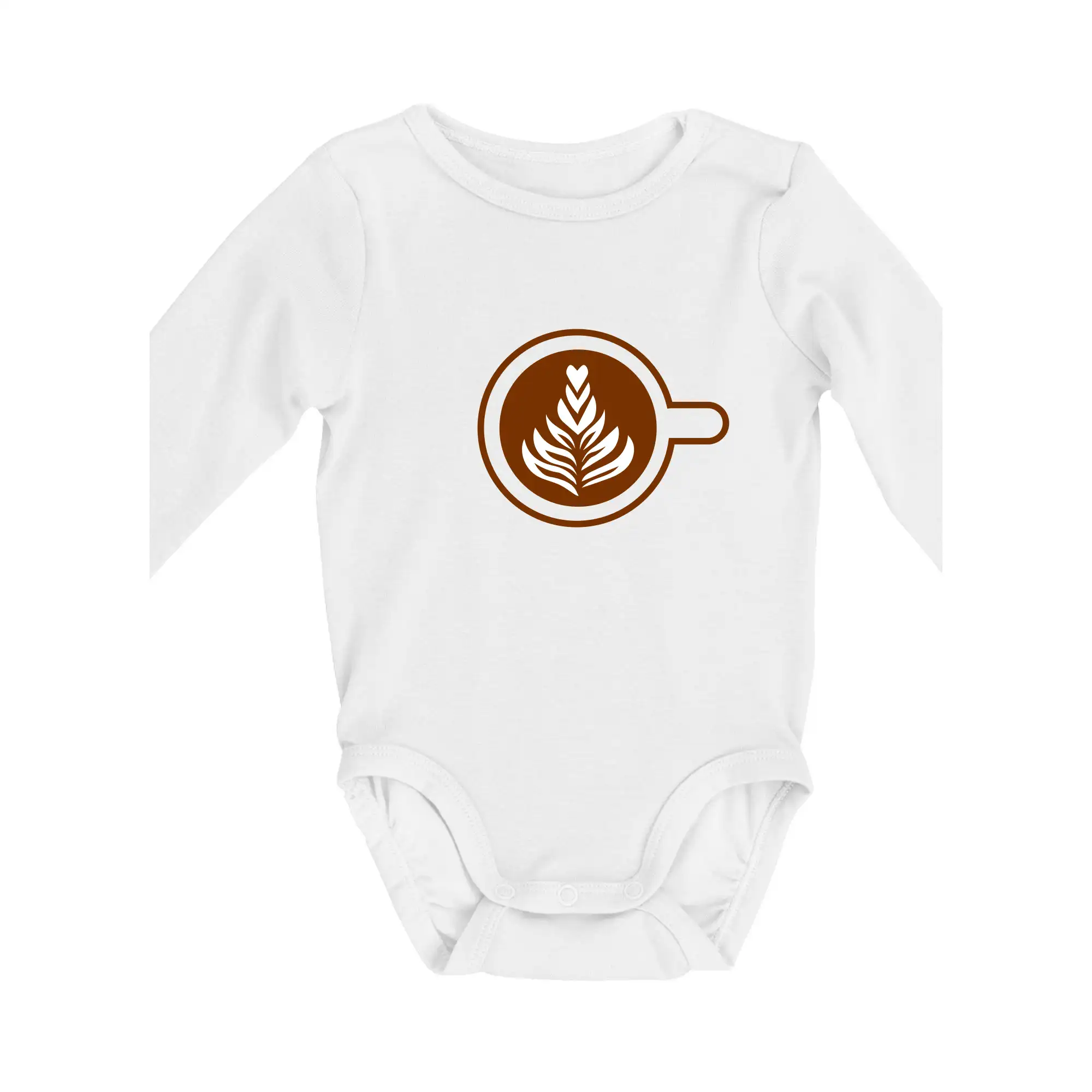 Motívy pre baristu a milovníkov kávy - Coffee art - Body dojčenské s dlhým rukávom