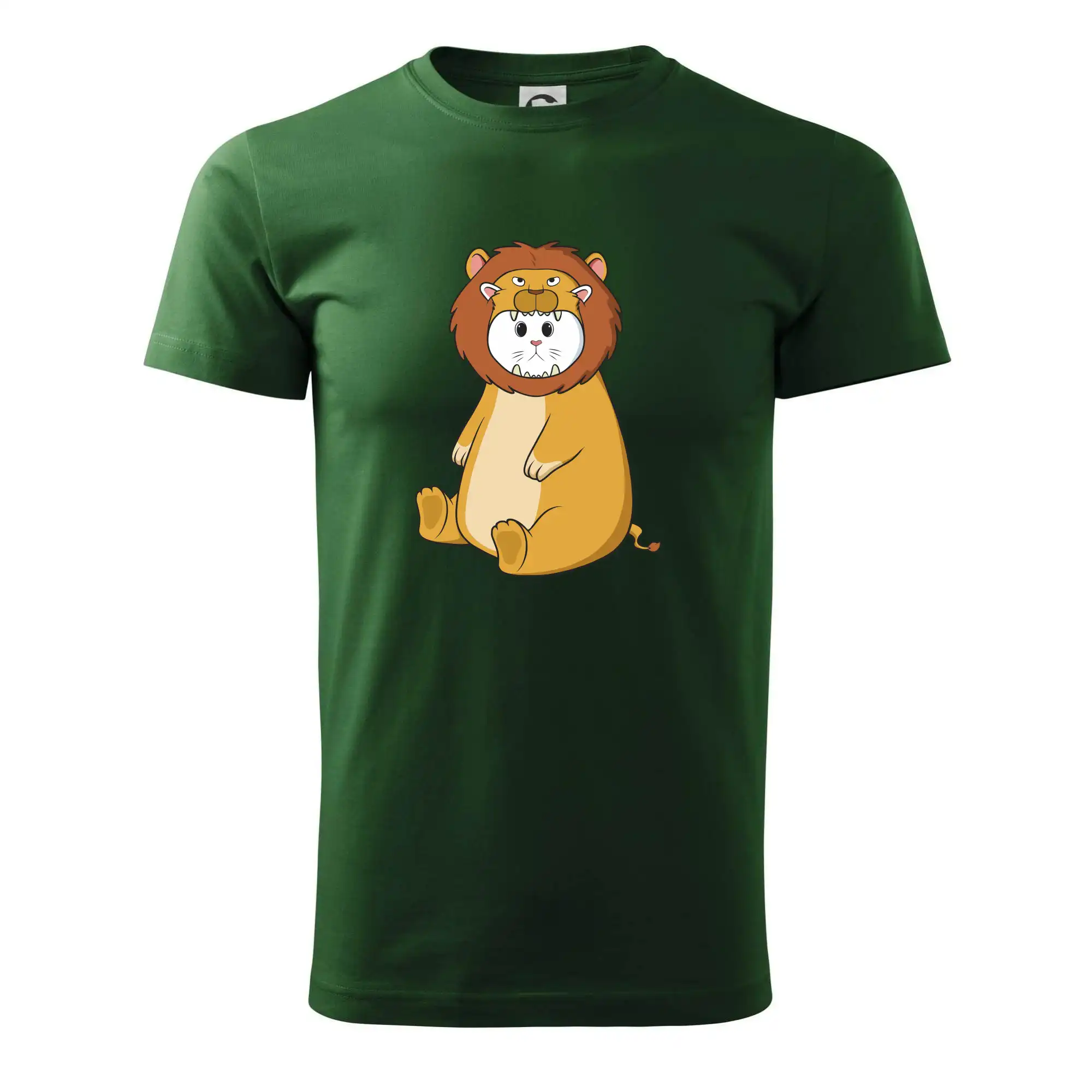 Vtipná tričká s mačkou - Mačka v prevlečení leva - Tričko extra veľké  (5-8XL)