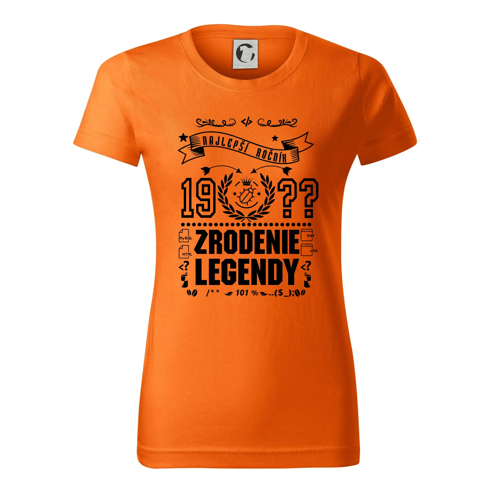 Trička Zrodenie legendy - Zrodenie legendy pre programátora - Dámske tričko basic - ľahko voľnejšie a dlhšie