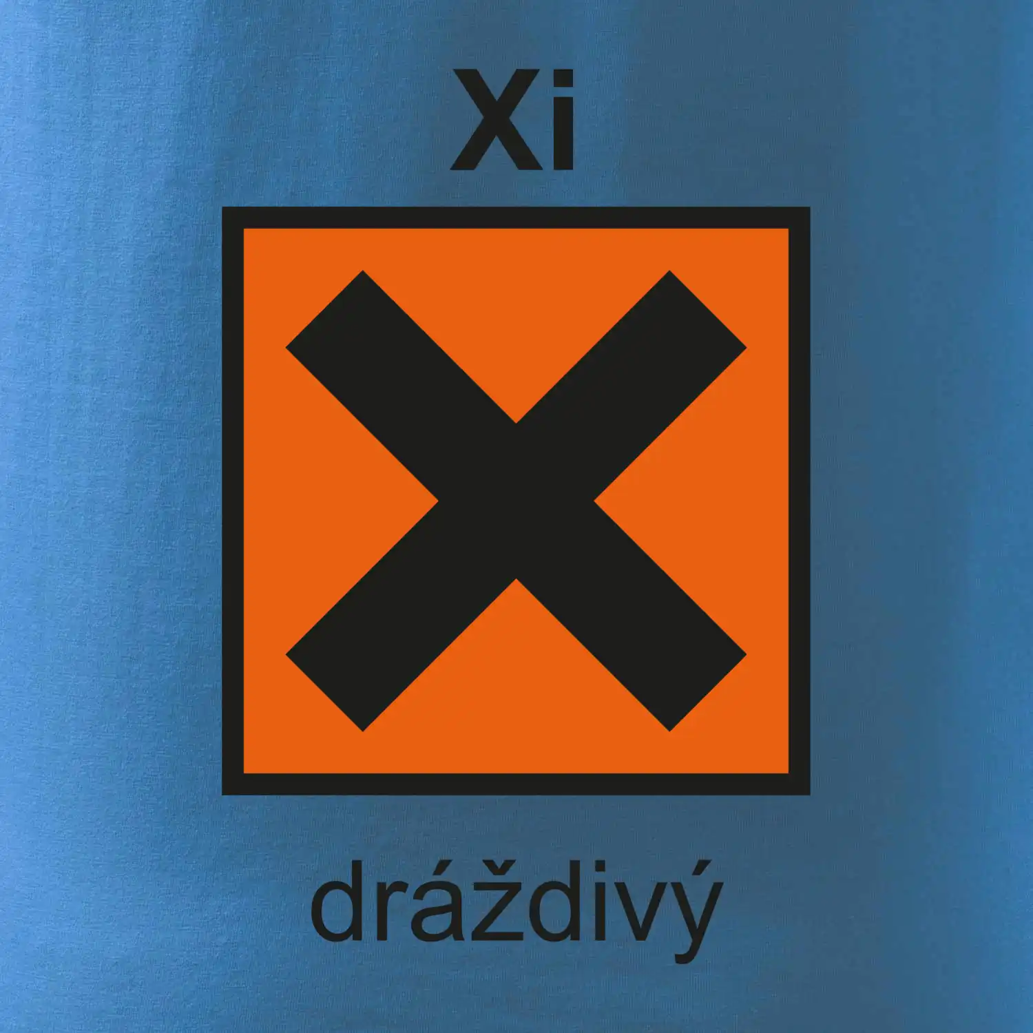 Xi Dráždivý - Výstražná tabulka na tričku