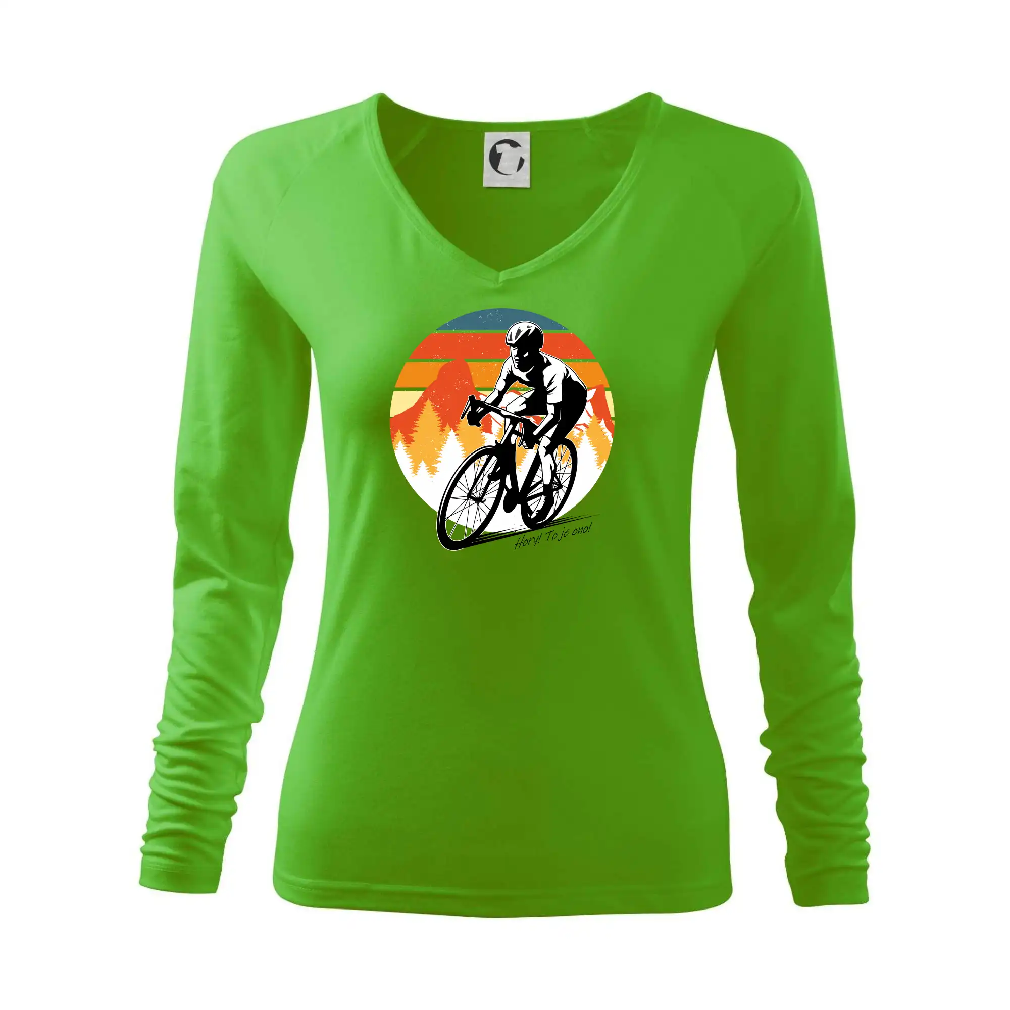 Tričko ako darček pre cyklistu - Cyklista - Mountains! This is it! - Tričko dámske Elegance