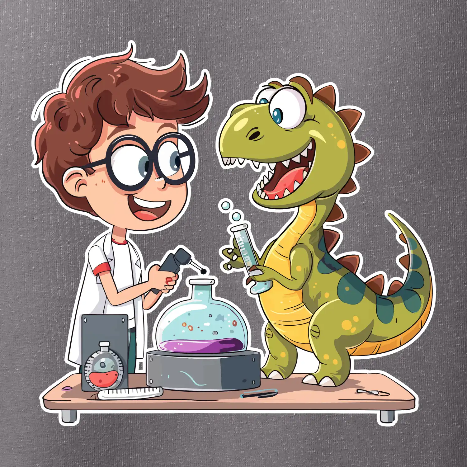 Chemik a dinosaurus - kluk