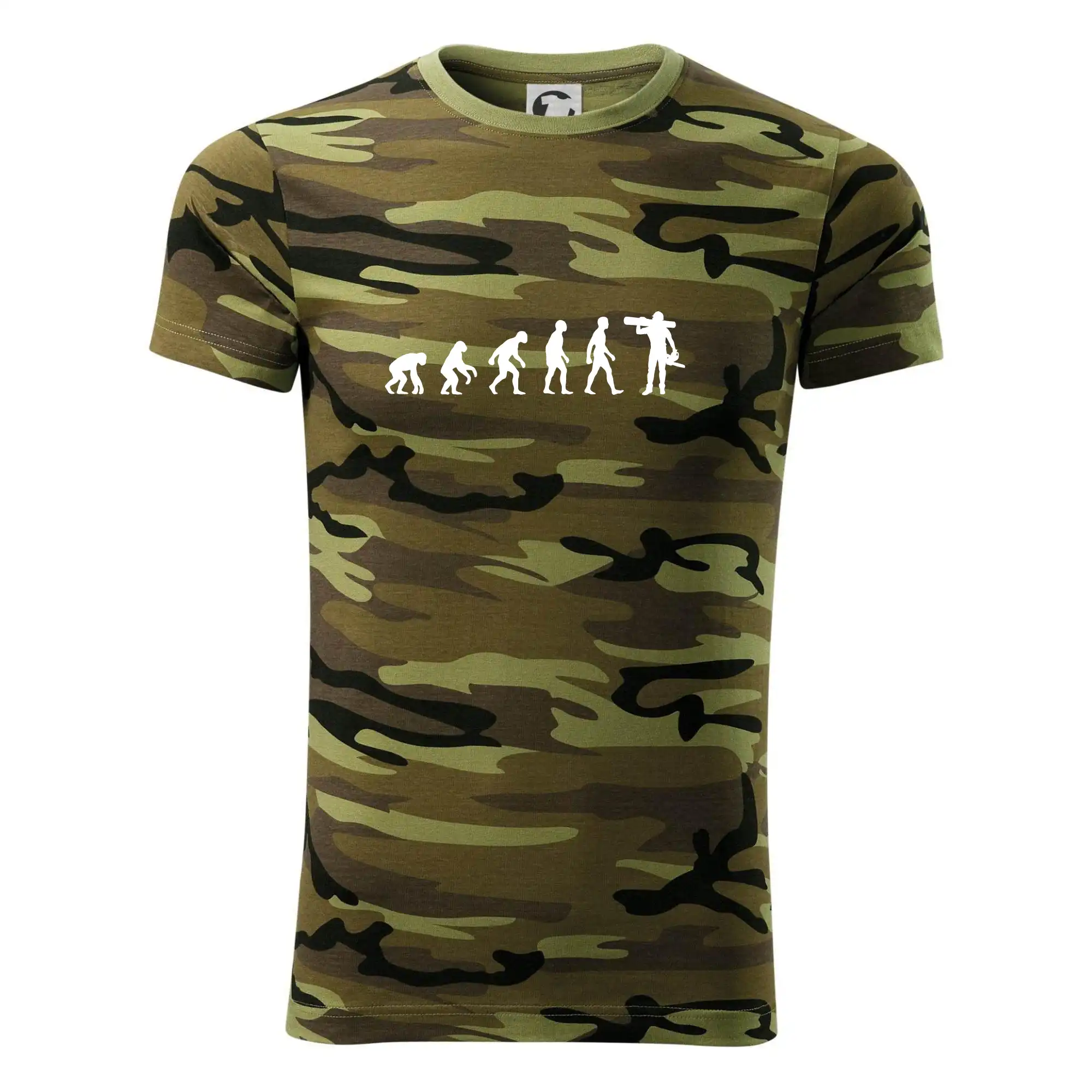 Evoluce dřevorubec - pila a kmen