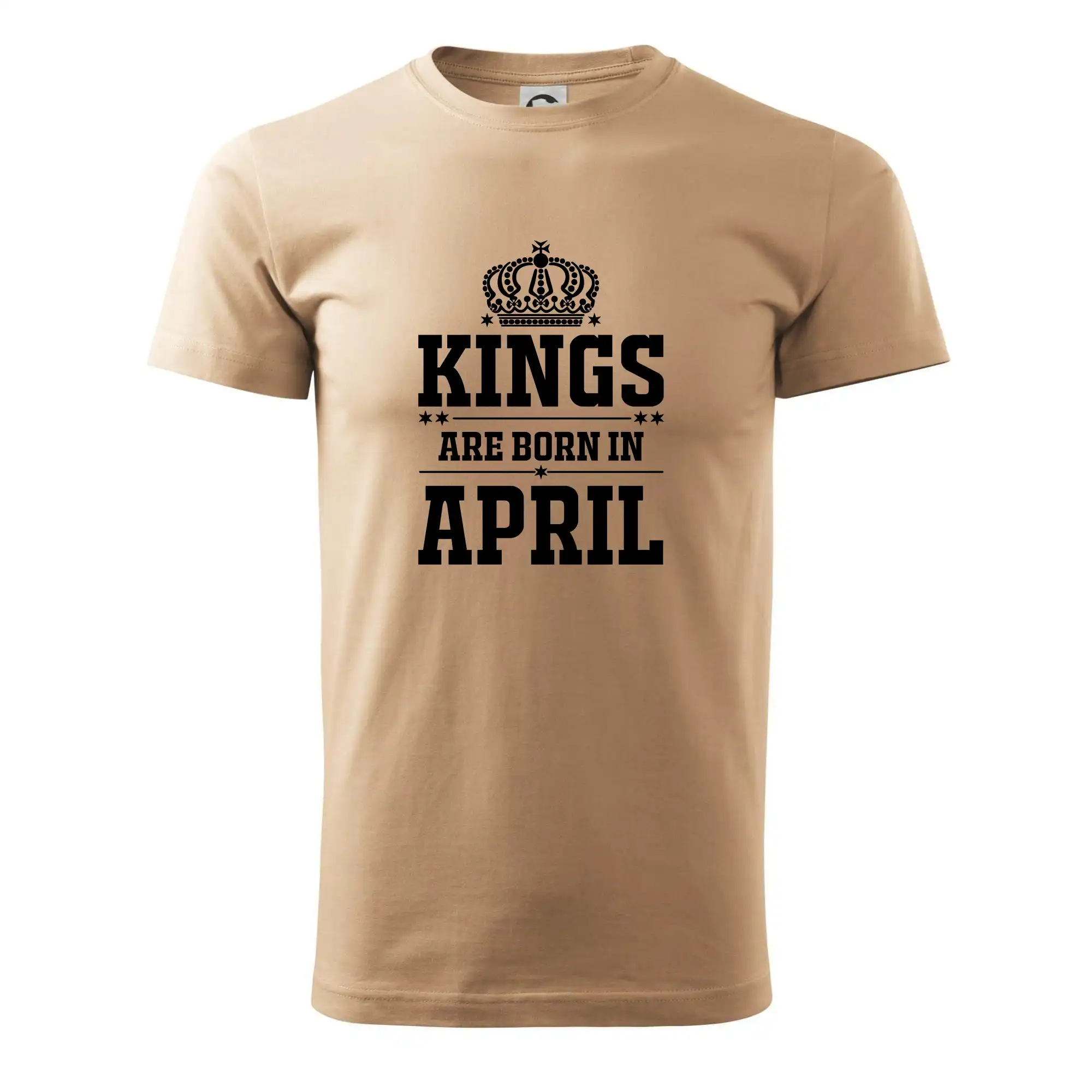 Tričká pre narodených v apríli - Kings are born in April - Pánske tričko nižšej gramáže