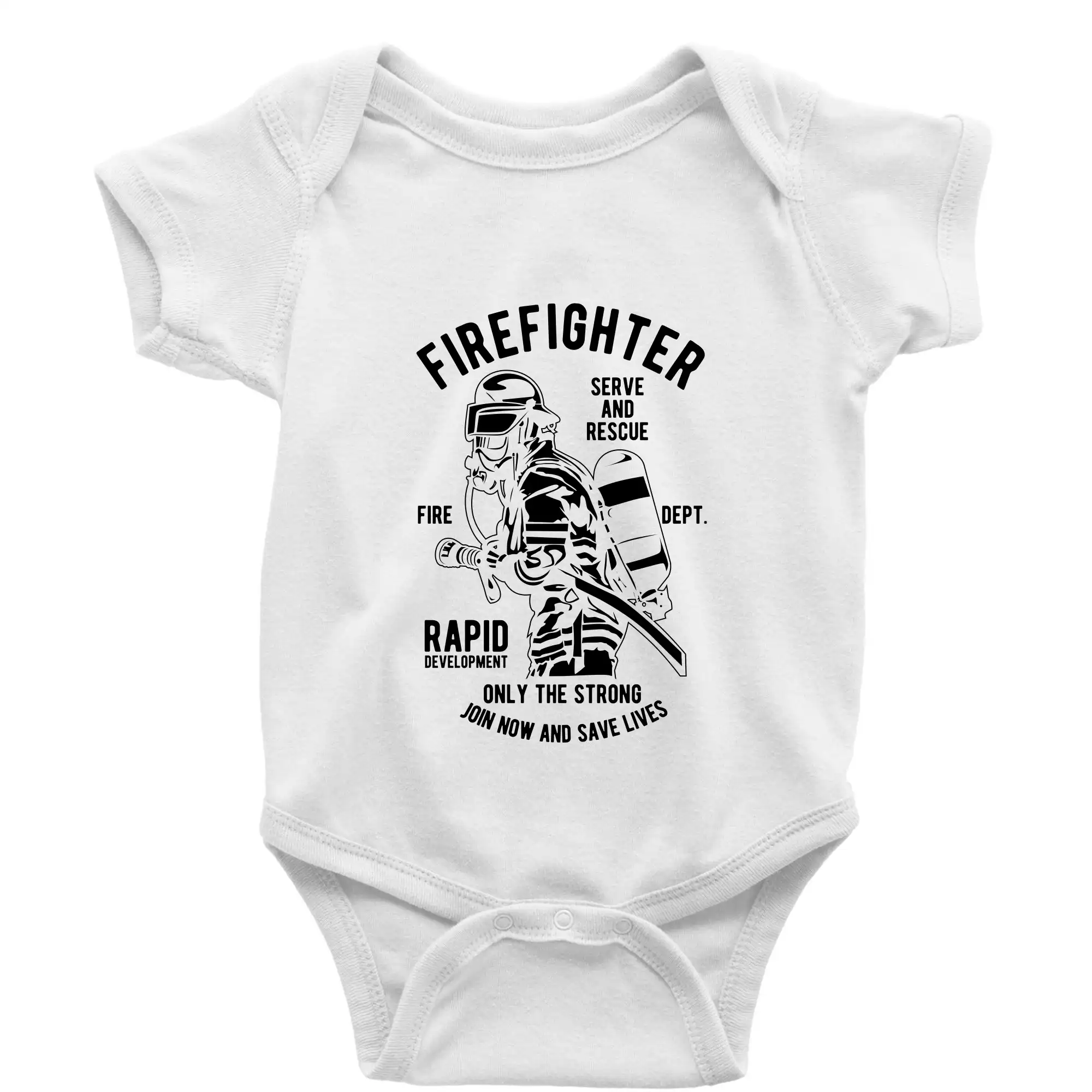 Originálne tričká pre hasičov - Firefighter Dept - Body dojčenské s krátkym rukávom