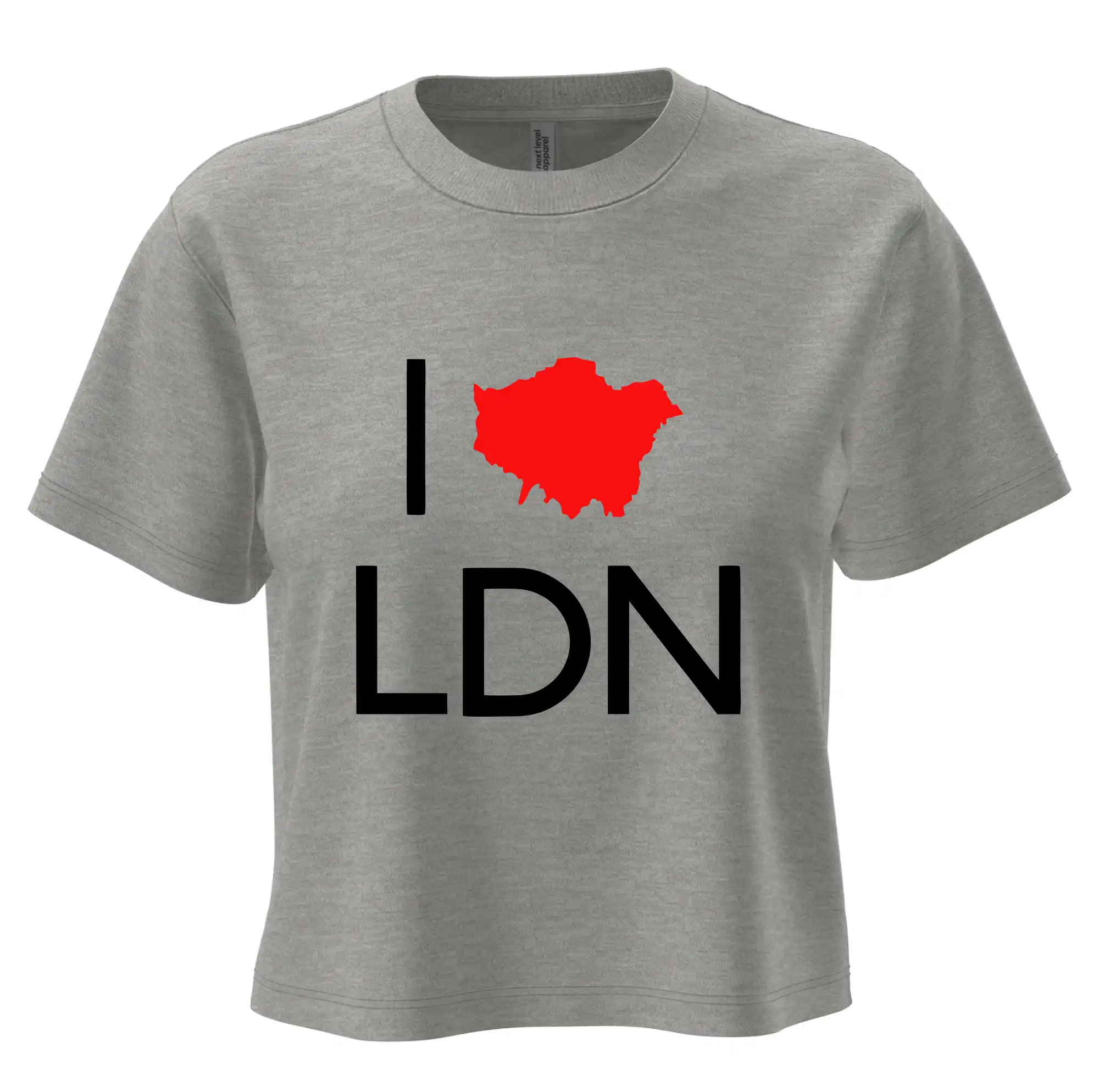 Tričká Anglicko - I Love LDN - Boxy cropped tričko OVERSIZE