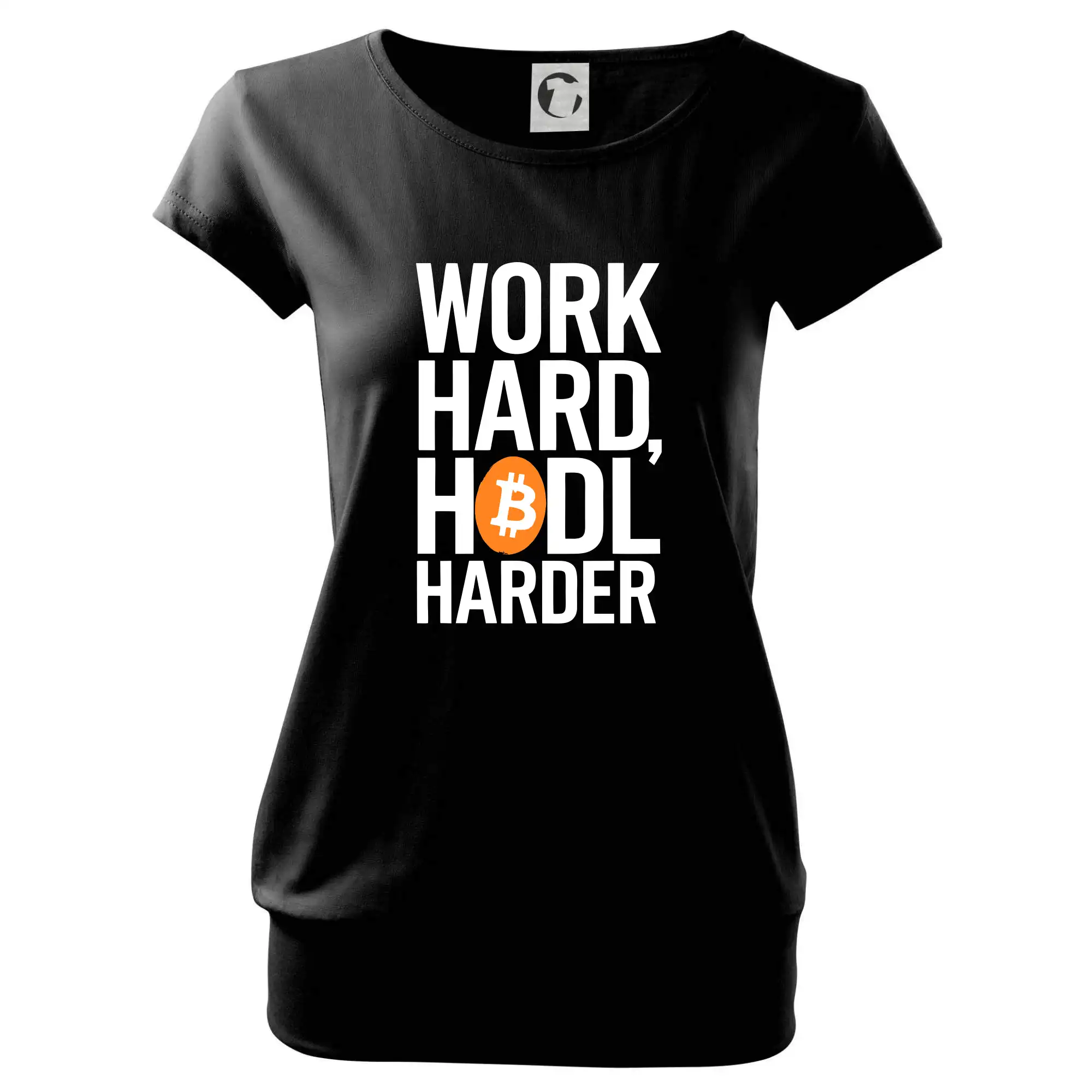 Velký nápis Work Hard, HODL Harder - Voľné tričko city