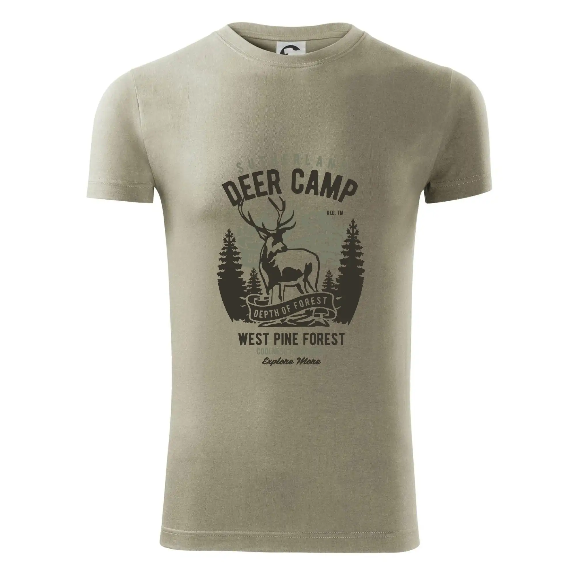 Trička na kempovanie - Deer Camp - Viper FIT - Pánske zúžené tričko