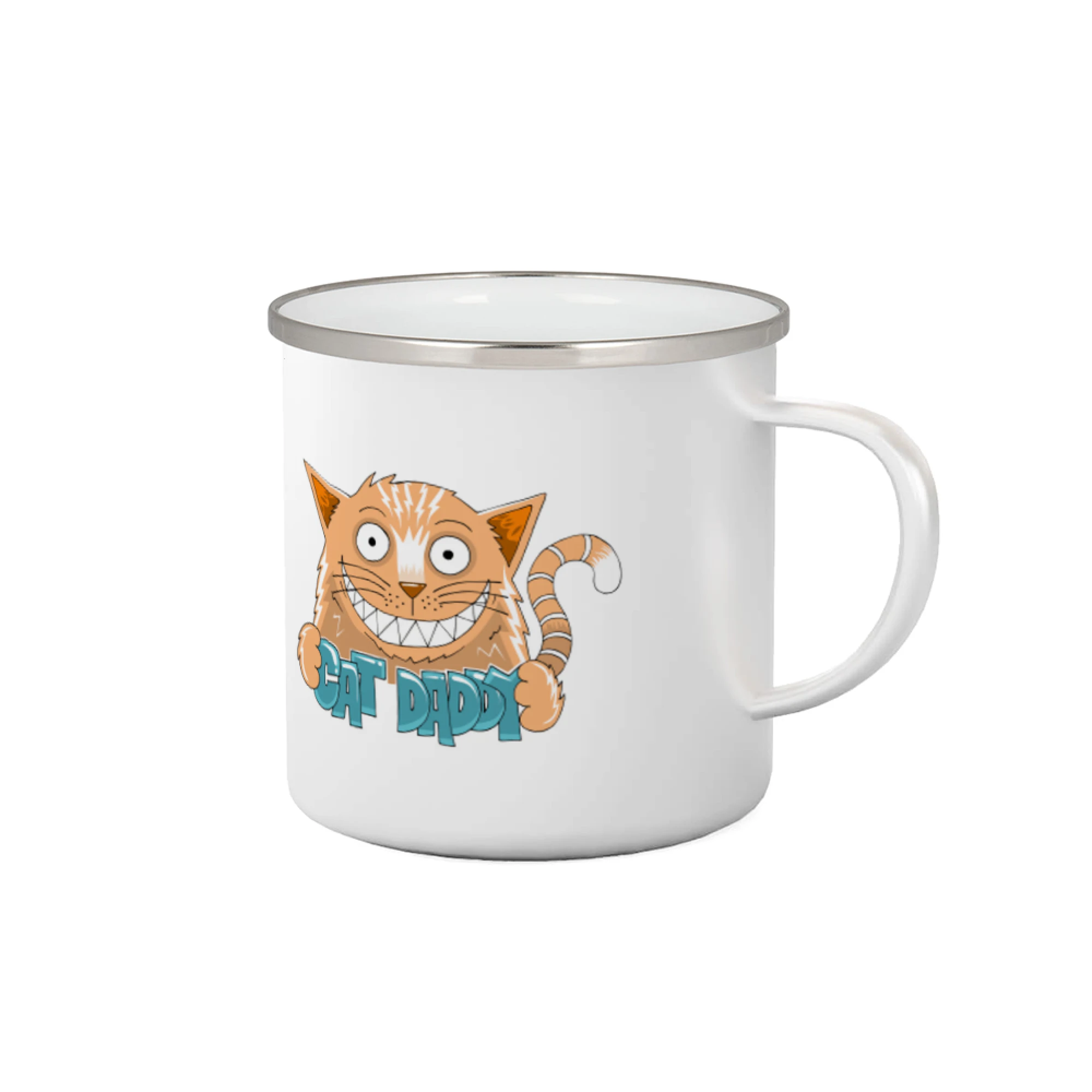 Vtipná tričká s mačkou - Cat daddy s vycenenými zubami (Pecka design) - Plecháčik