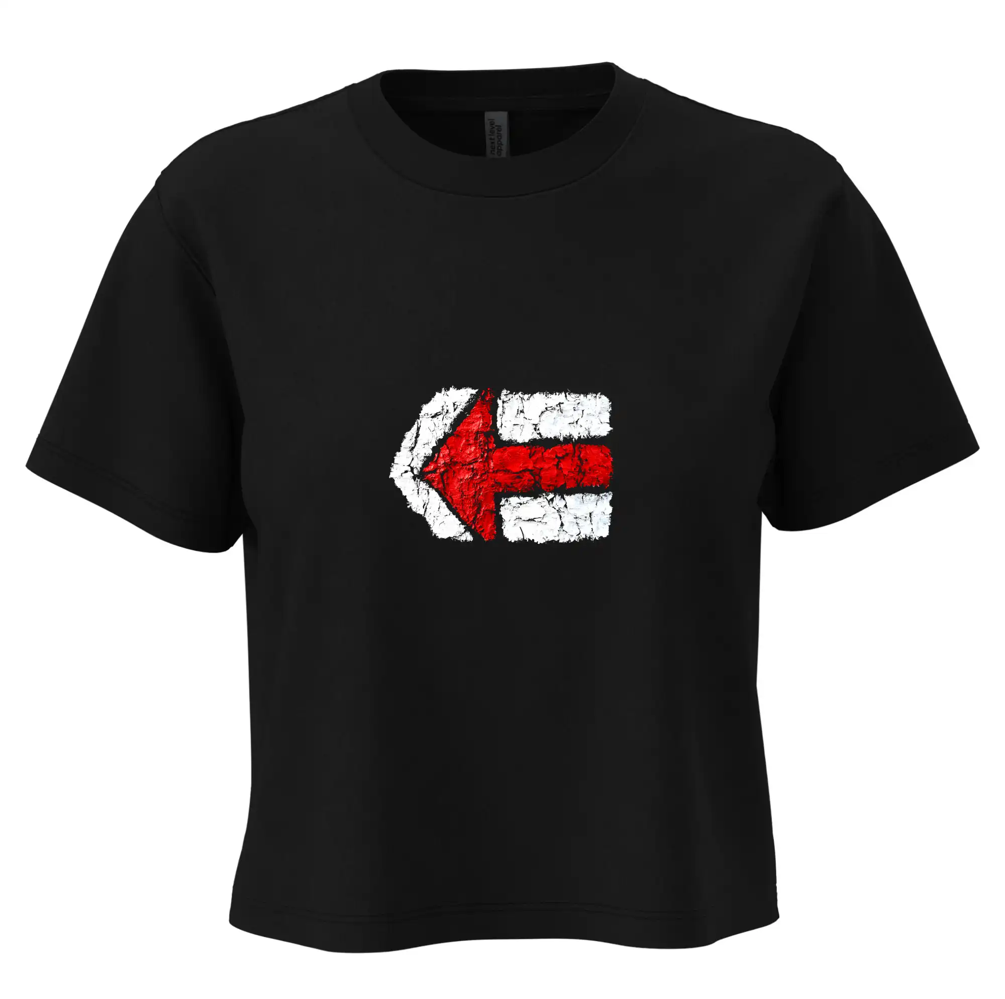 Trička na kempovanie - Párová turistická značka  červená - Boxy cropped tričko OVERSIZE