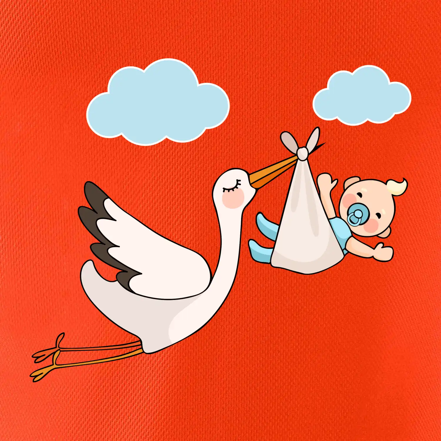 Čáp čekáme miminko - kluk