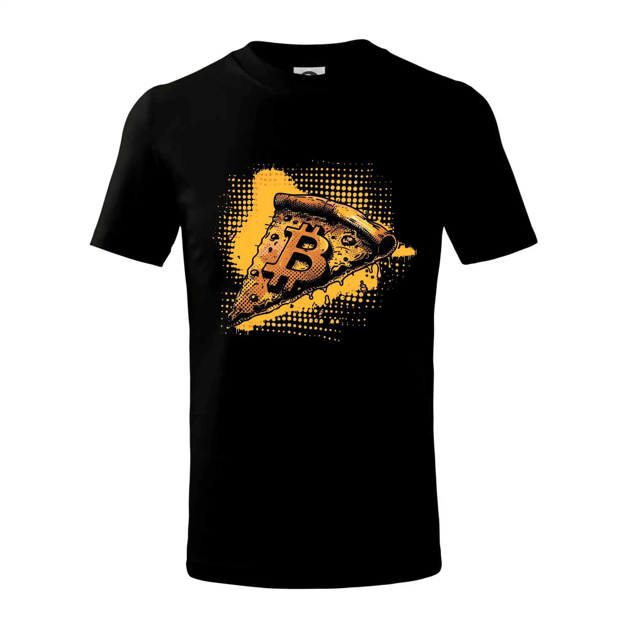Bitcoin oranžová pizza - Tričko detské bavlnené